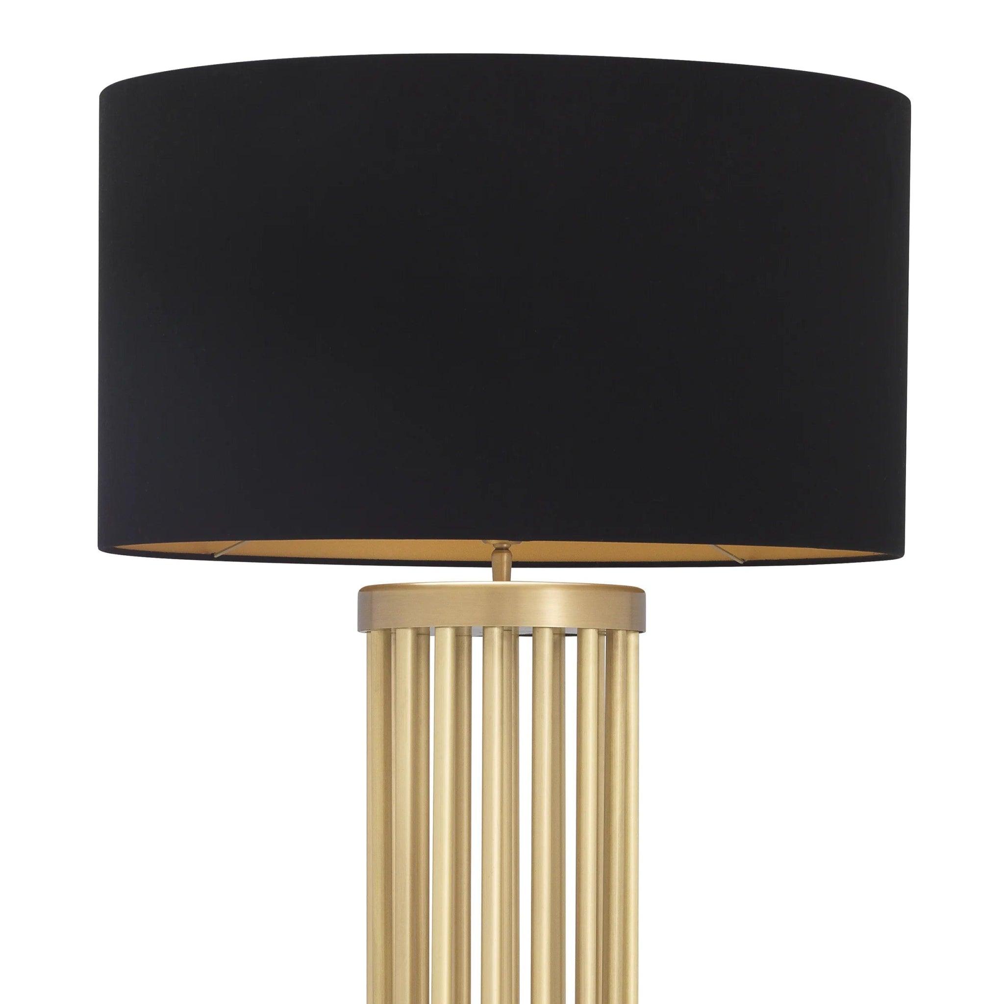 Lampa podłogowa CONDO mosiężny z czarnym kloszem Eichholtz    Eye on Design