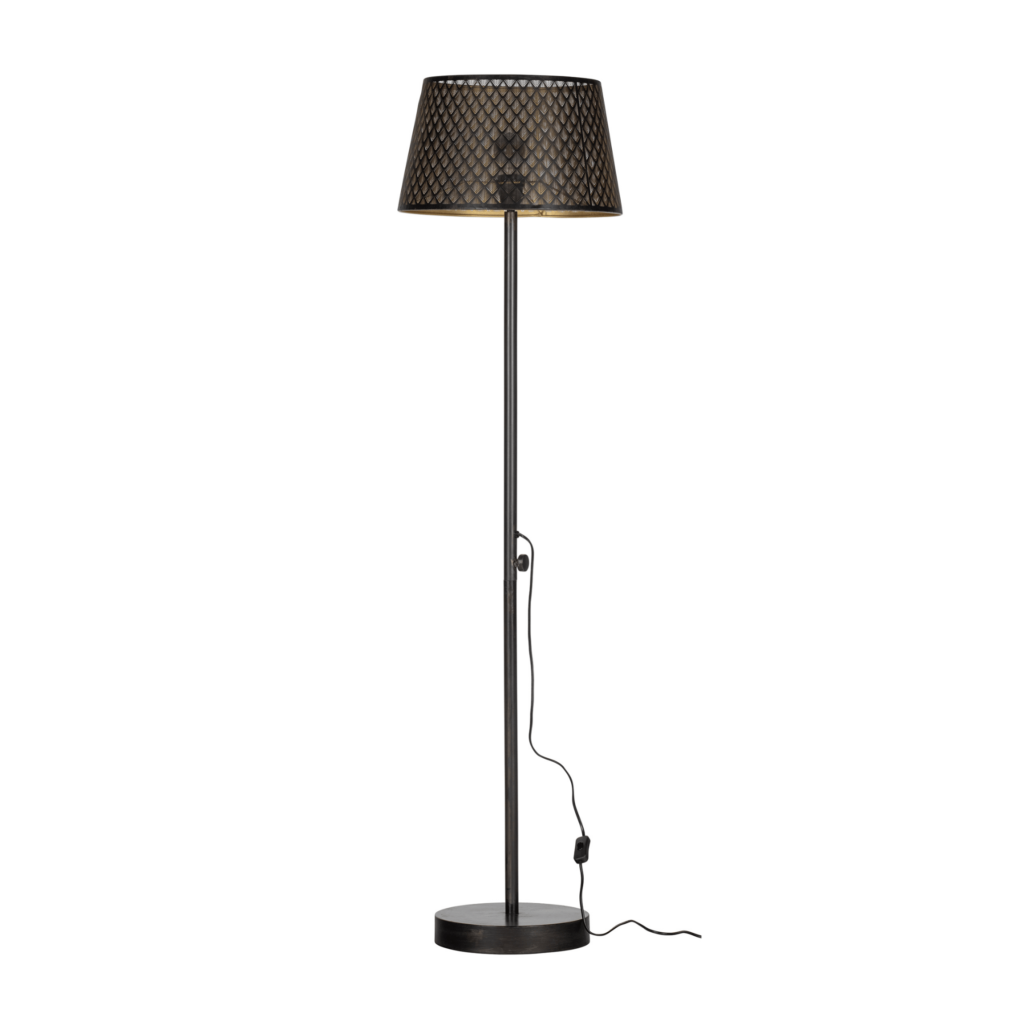 Lampa podłogowa KARS czarny z antycznym mosiądzem Woood Exclusive    Eye on Design