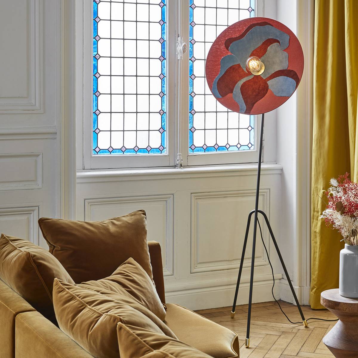 Sonia Laudet Red-Blue floor lamp