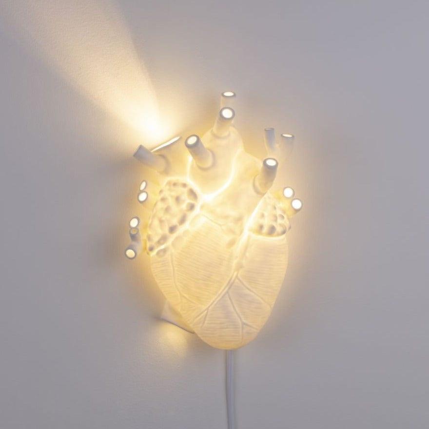 Lampa ścienna HEART biała porcelana Seletti    Eye on Design