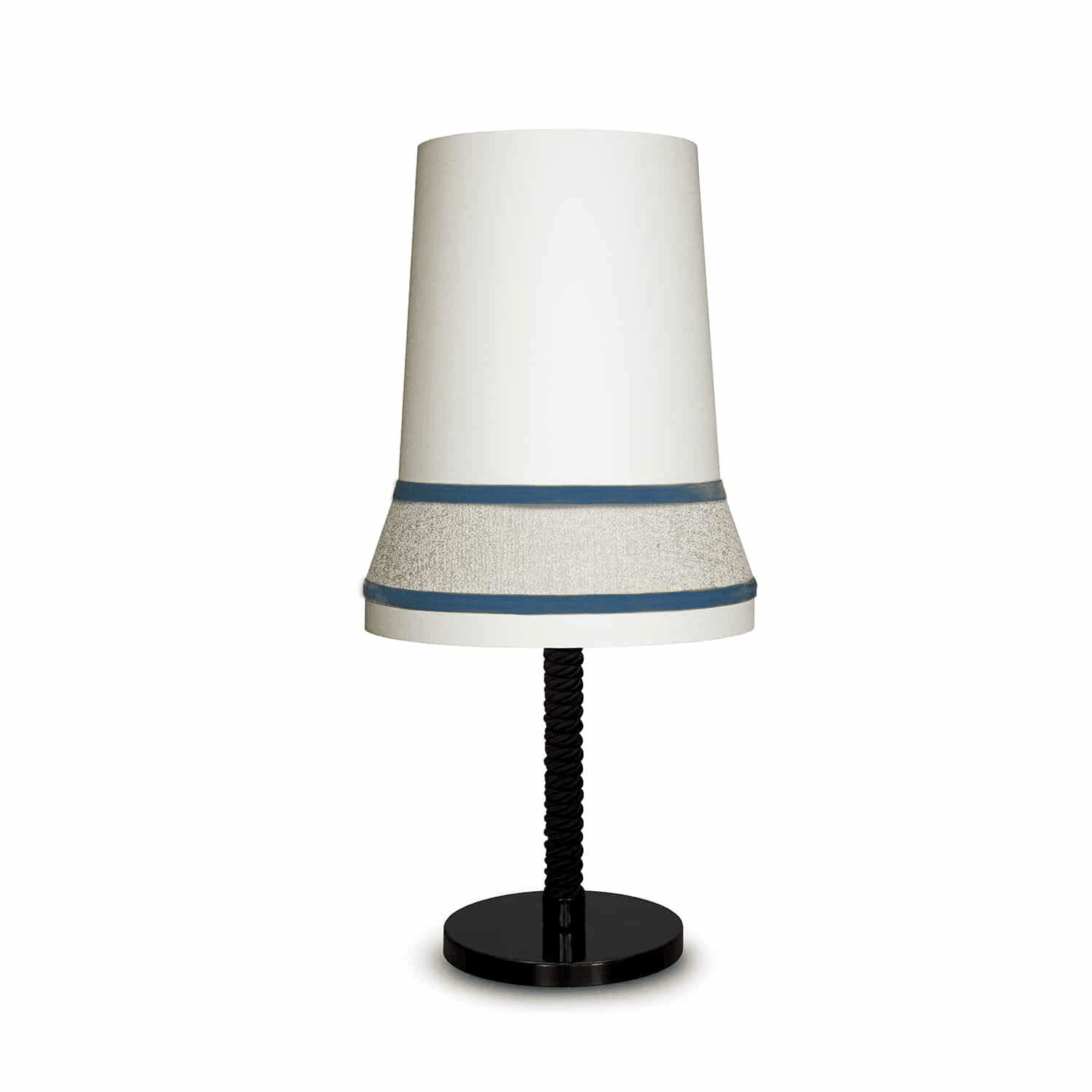 Lampa stołowa AUDREY biały z niebieskim wykończeniem Contardi L bez opcji ściemniania  Eye on Design