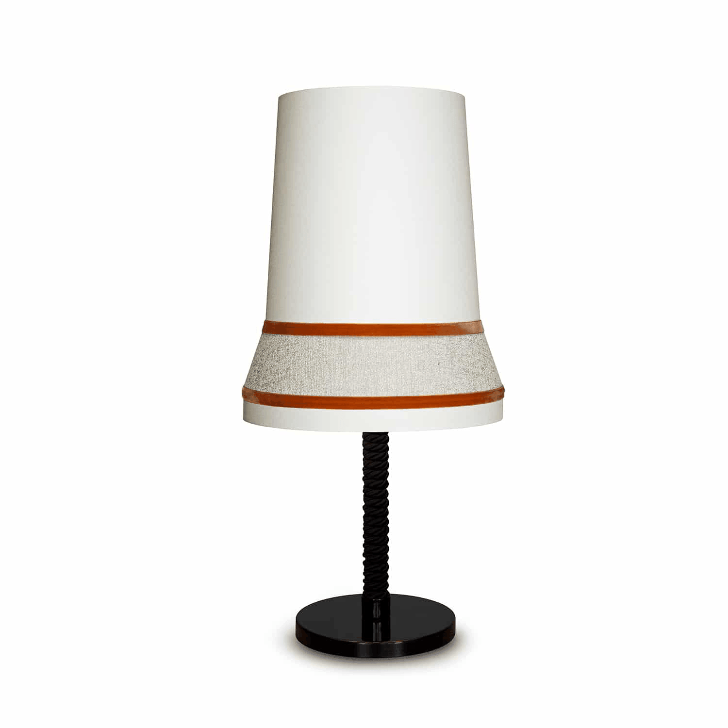 Lampa stołowa AUDREY biały z pomarańczowym wykończeniem Contardi L bez opcji ściemniania  Eye on Design