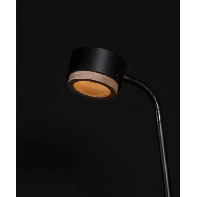 JUBI table lamp black with walnut wood