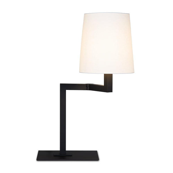 Lampa stołowa TONDA DESK czarny Contardi biała bawełna bez opcji ściemniania  Eye on Design