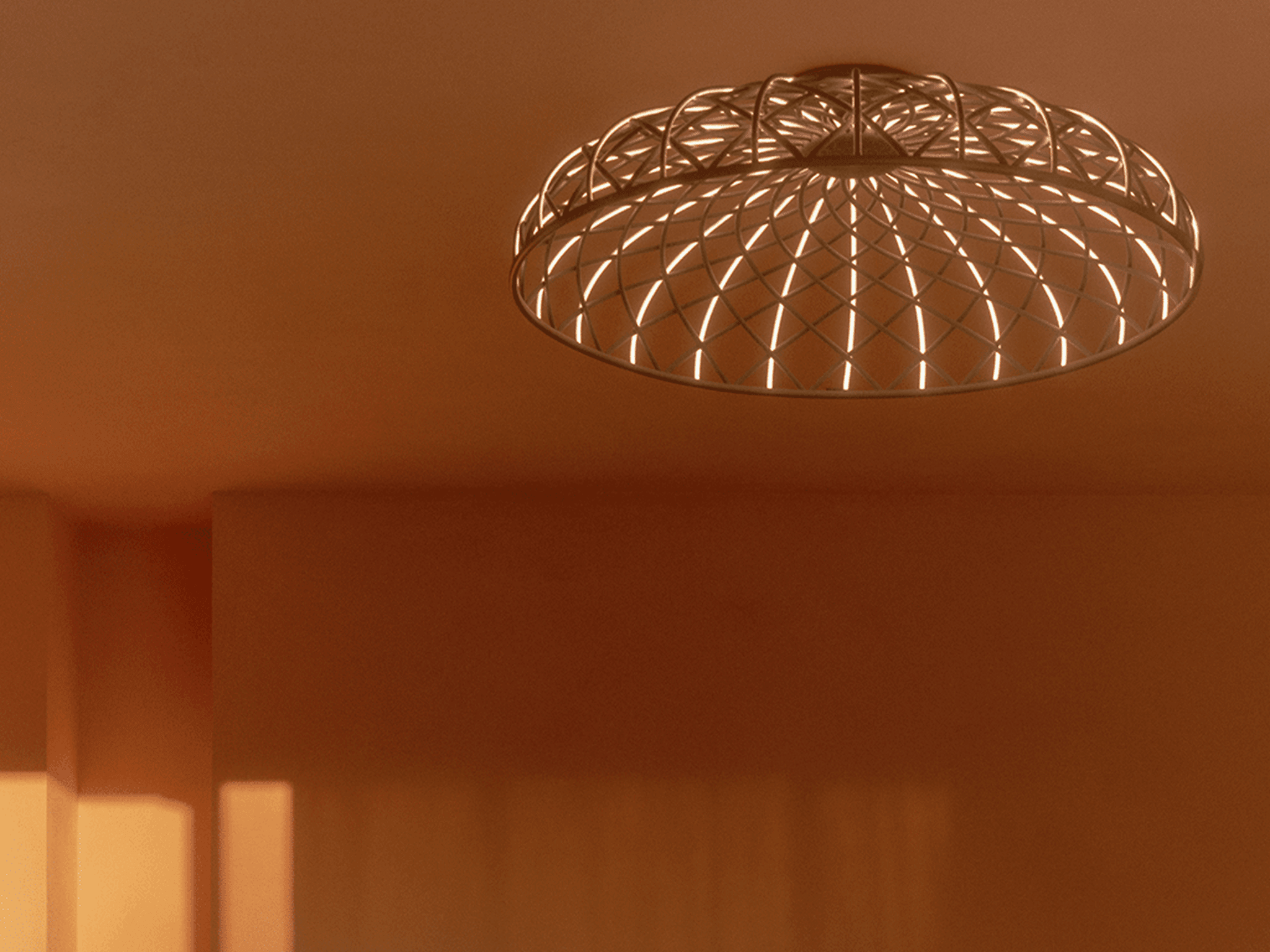 Lampa sufitowa SKYNEST ceglasta czerwień Flos    Eye on Design