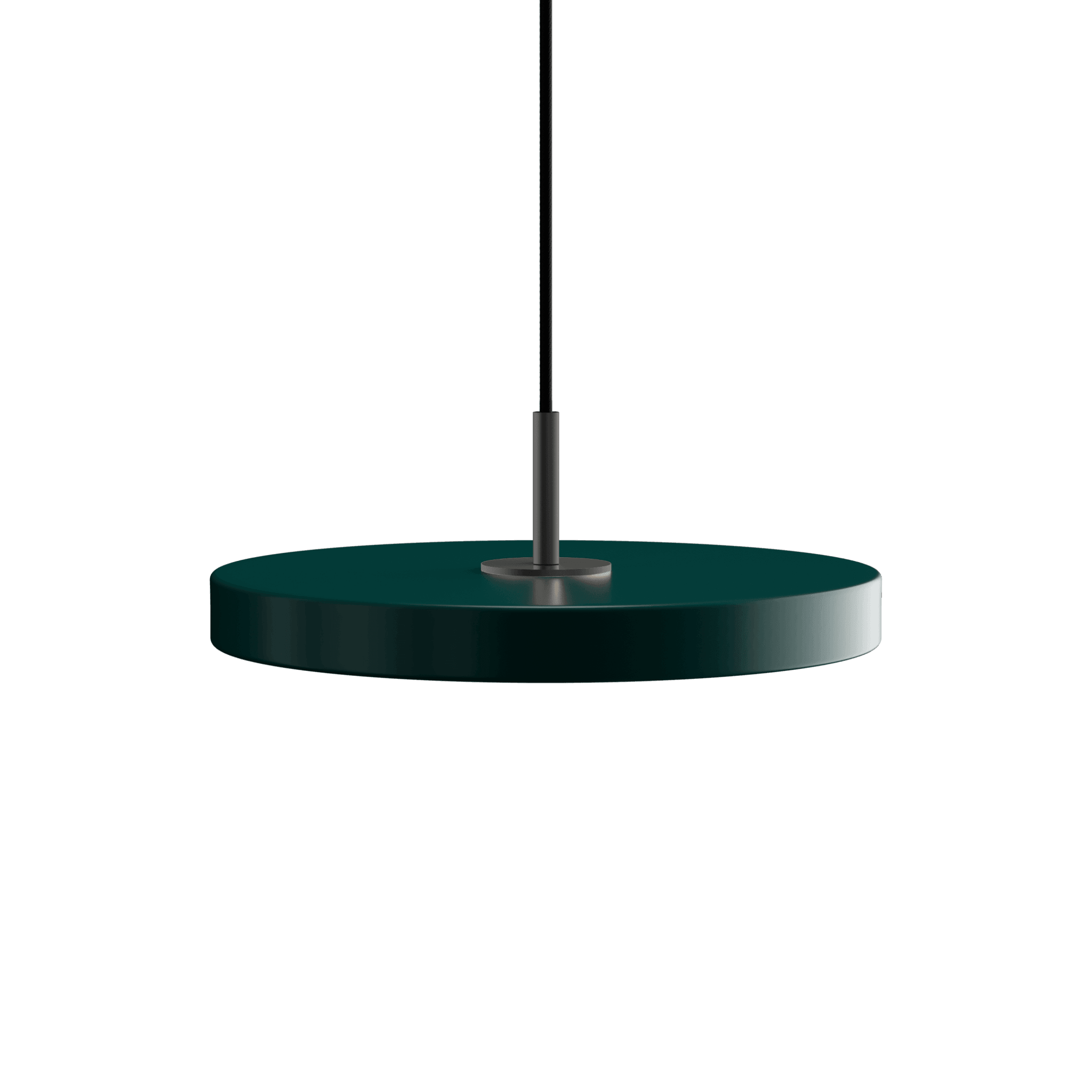 Lampa wisząca ASTERIA butelkowa zieleń UMAGE Ø31 x 3.3 cm Czarny  Eye on Design