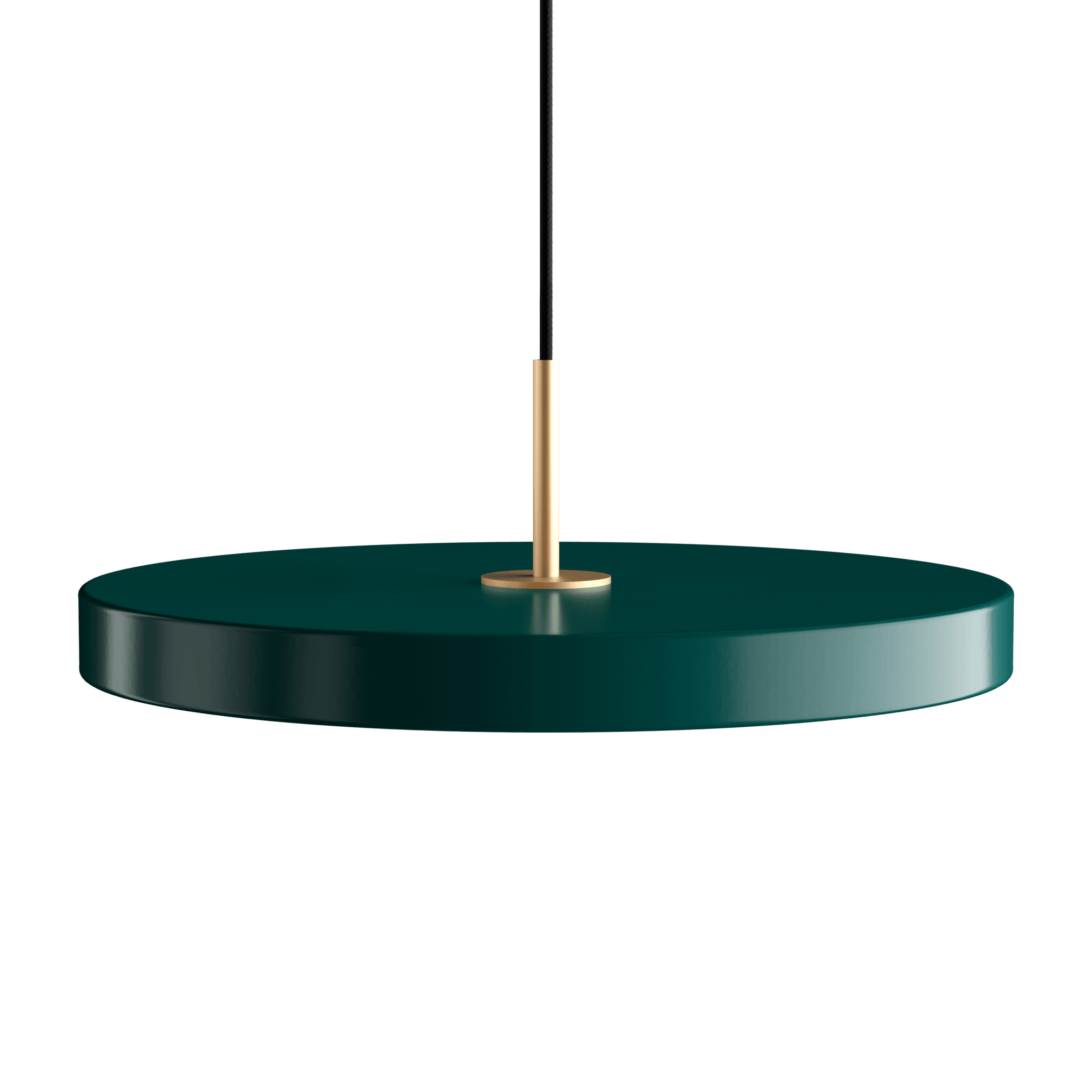 Lampa wisząca ASTERIA butelkowa zieleń UMAGE Ø43 x 4 cm Złoty  Eye on Design