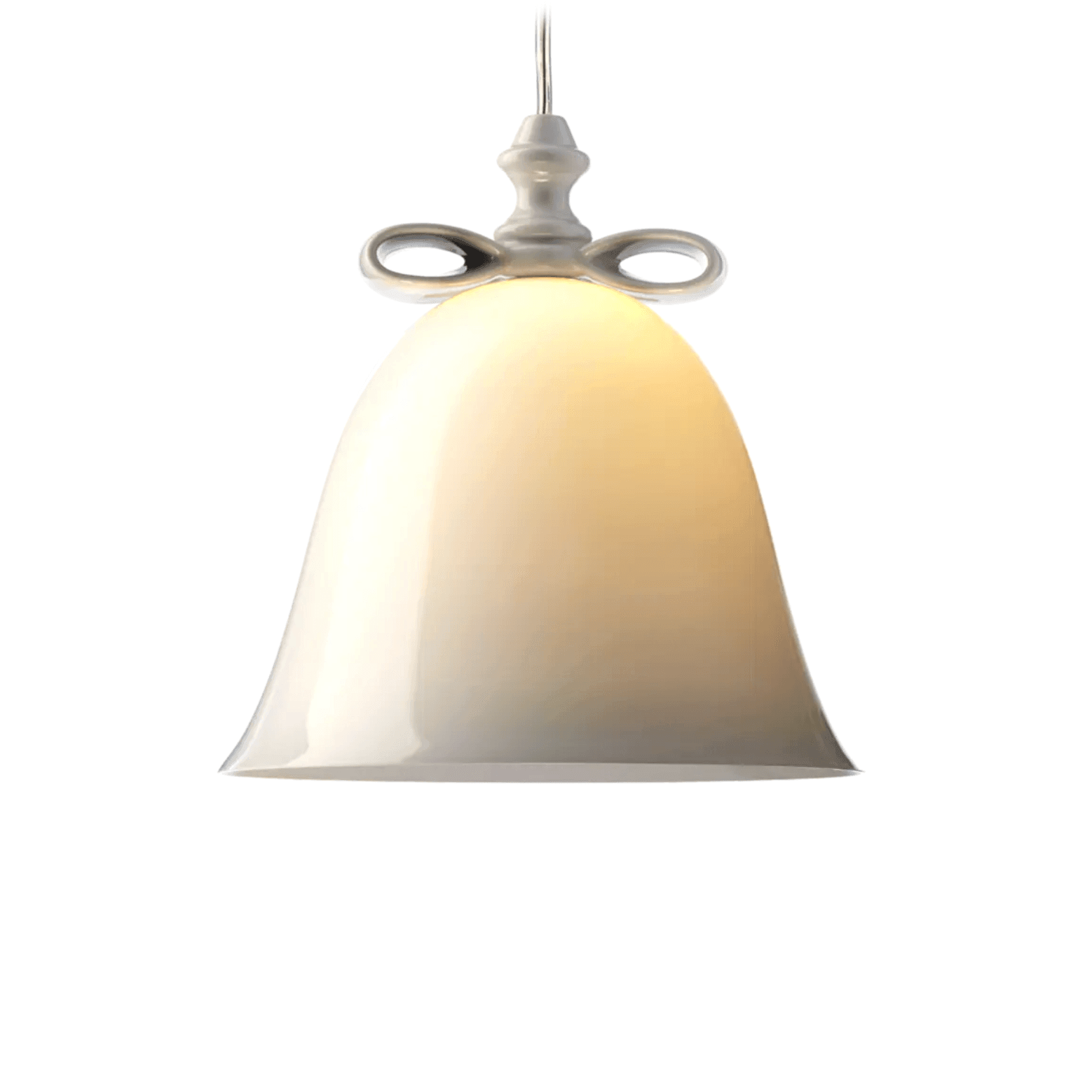 Lampa wisząca BELL białe szkło z białym Moooi 36 cm   Eye on Design