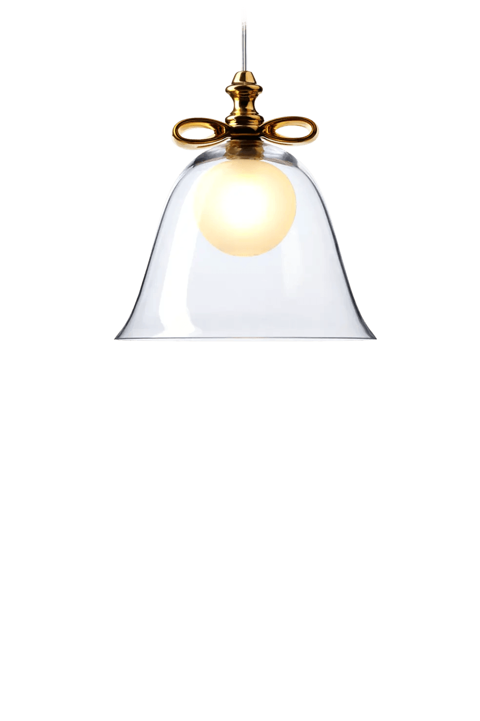 Lampa wisząca BELL transparentne szkło ze złotym Moooi 23 cm   Eye on Design