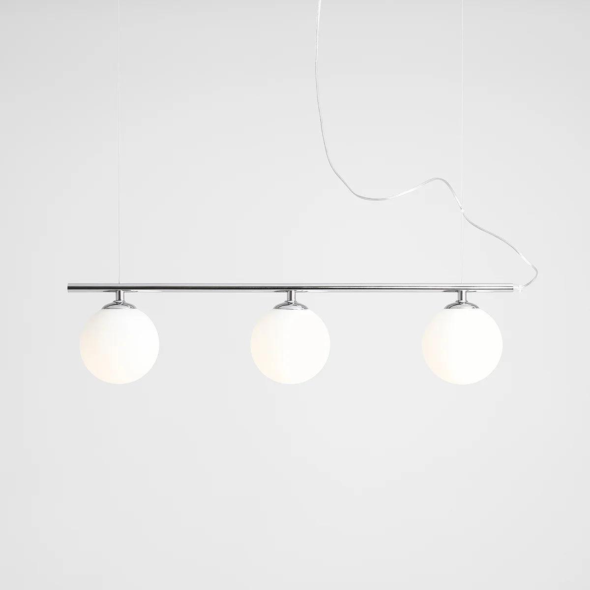 Lampa wisząca BERYL GLASS TRIO chromowany Artera    Eye on Design