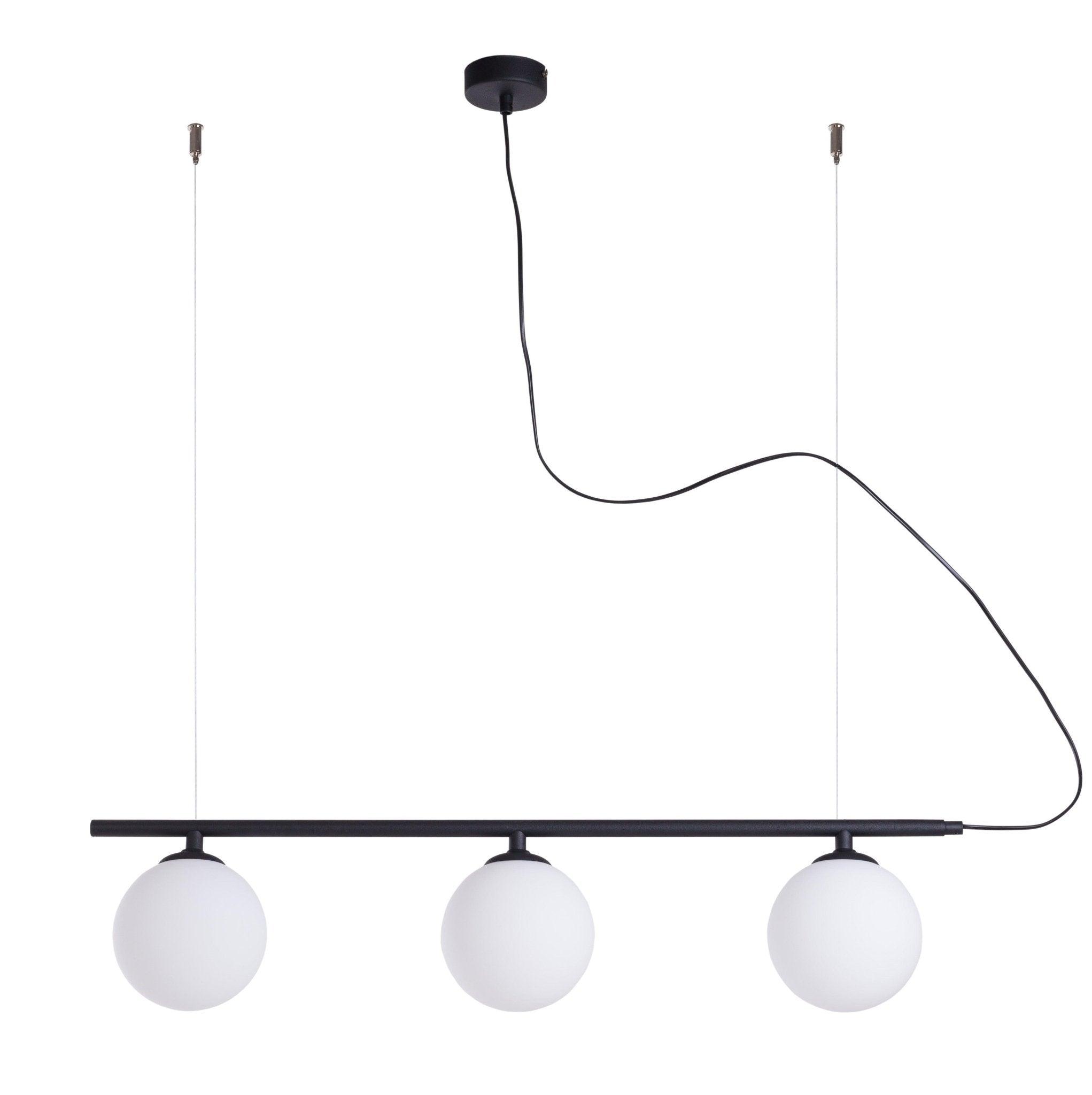 Lampa wisząca BERYL GLASS TRIO czarny Artera    Eye on Design