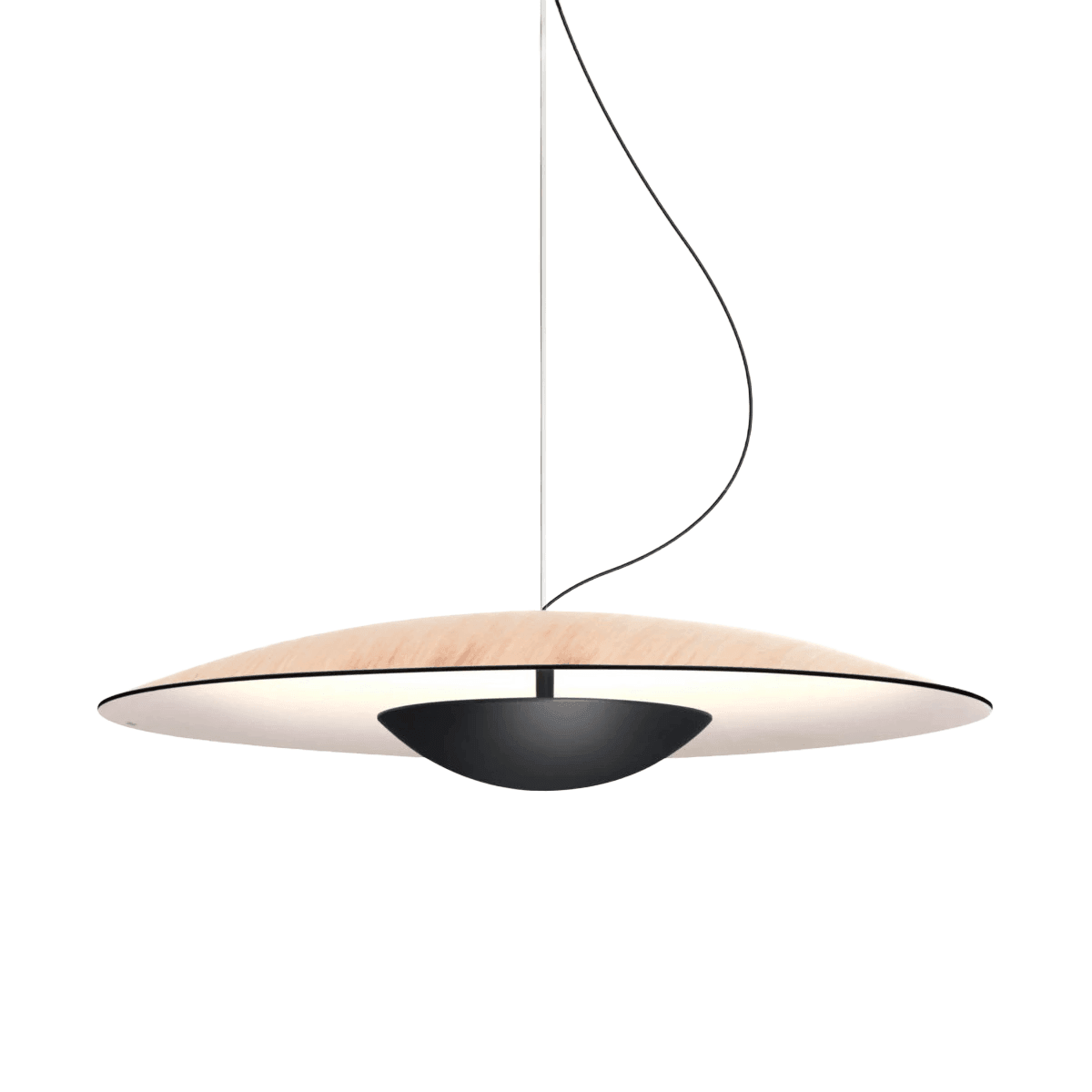 Lampa wisząca GINGER jasnobrązowy z białym wykończeniem Marset 60 cm ze ściemniaczem Triac   Eye on Design