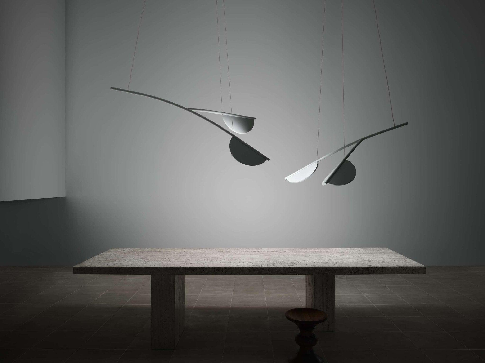 Lampa wisząca krótka ALMENDRA ORGANIC biały Flos    Eye on Design