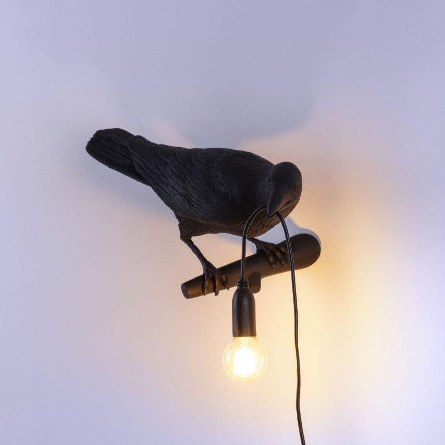 Lampa zewnętrzna BIRD LOOKING RIGHT czarny Seletti    Eye on Design