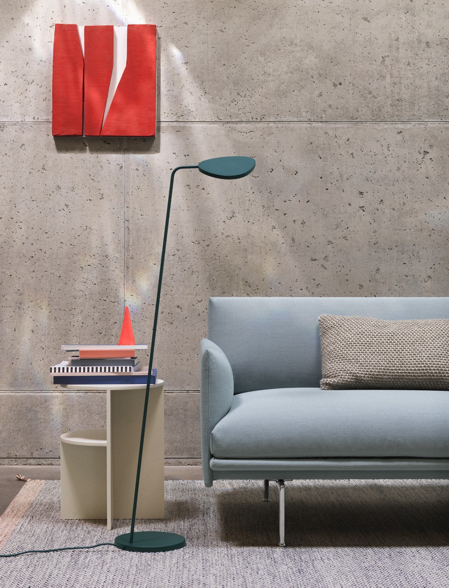LEAF floor lamp dark green