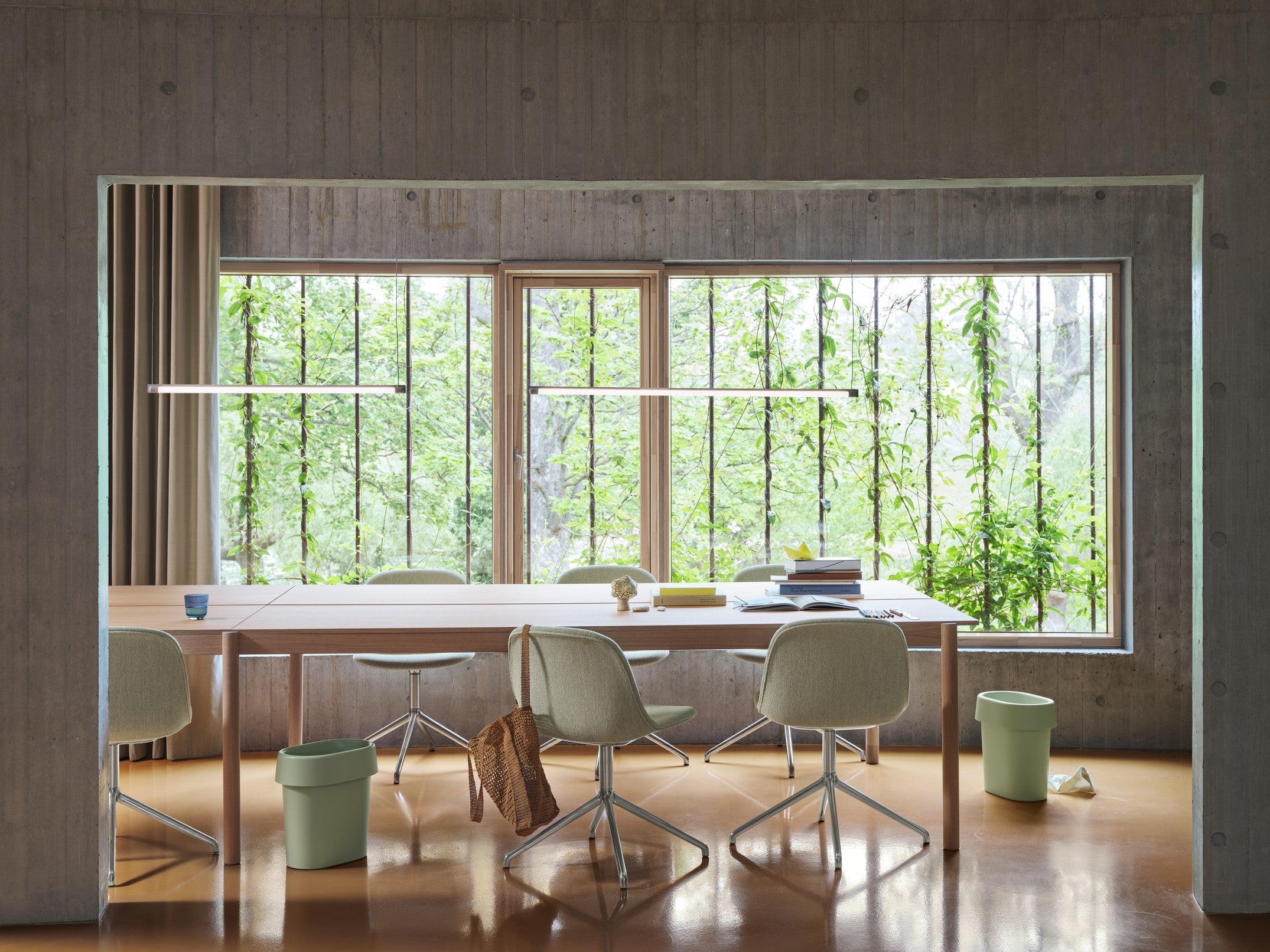 LINEAR SYSTEM Office Desk - CONFIGURATION 2 Oak Veneer