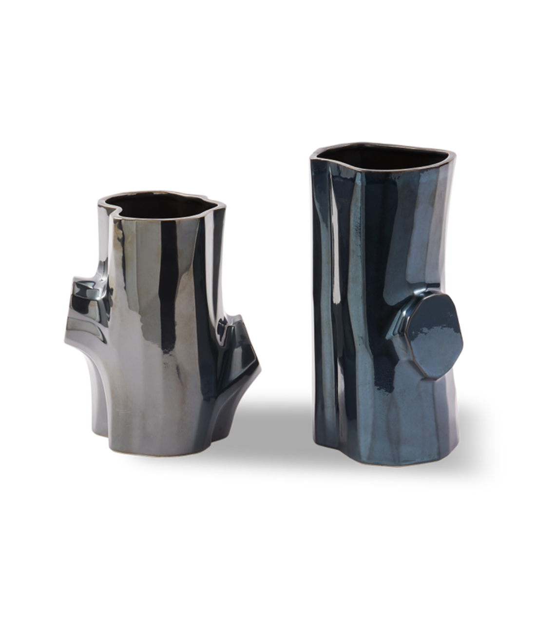 LOG Vase dunkelgrau