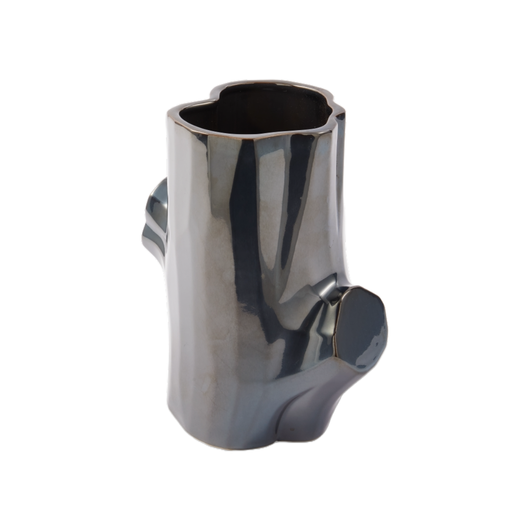 LOG Vase dunkelgrau