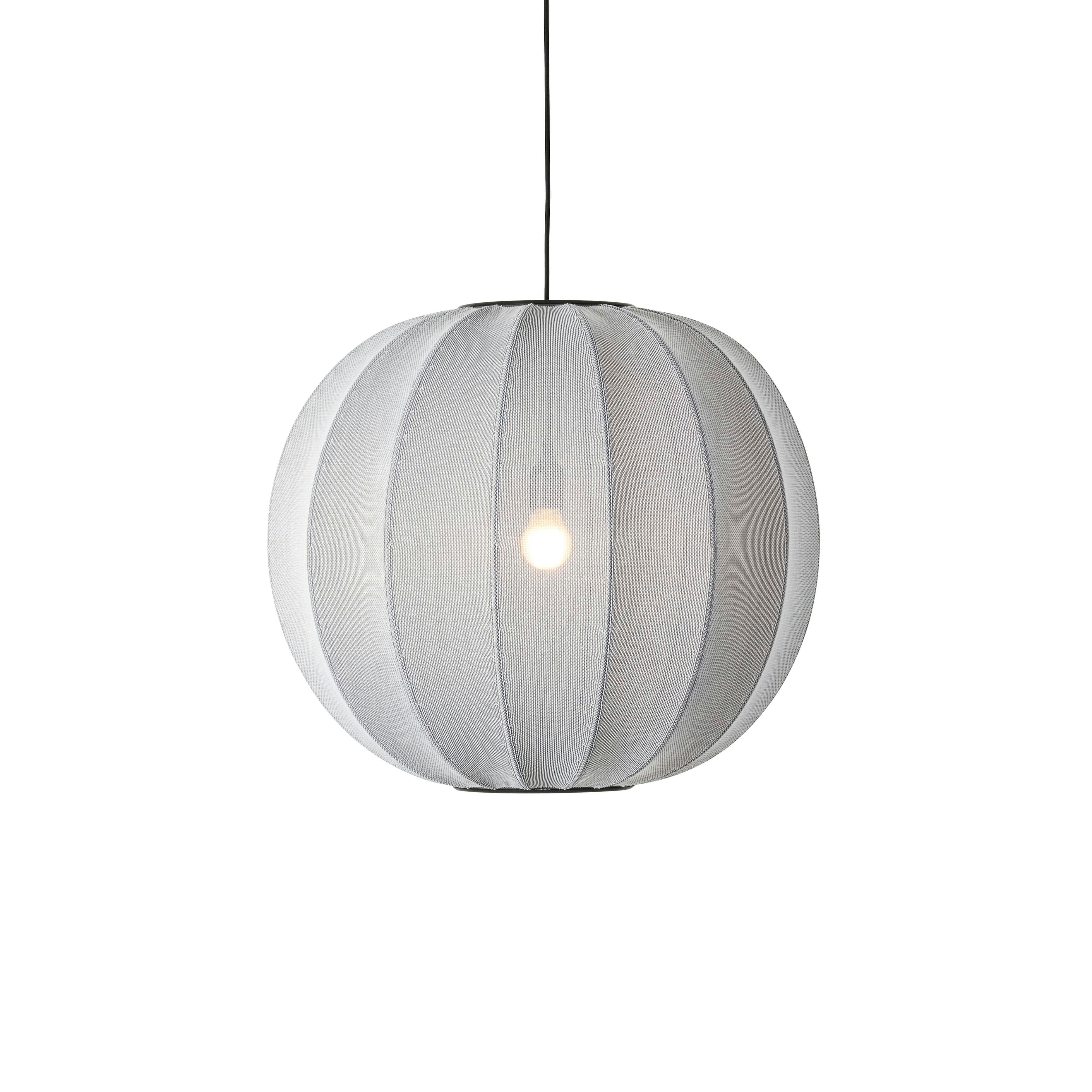 Knit-Wit Round hanging lamp gray