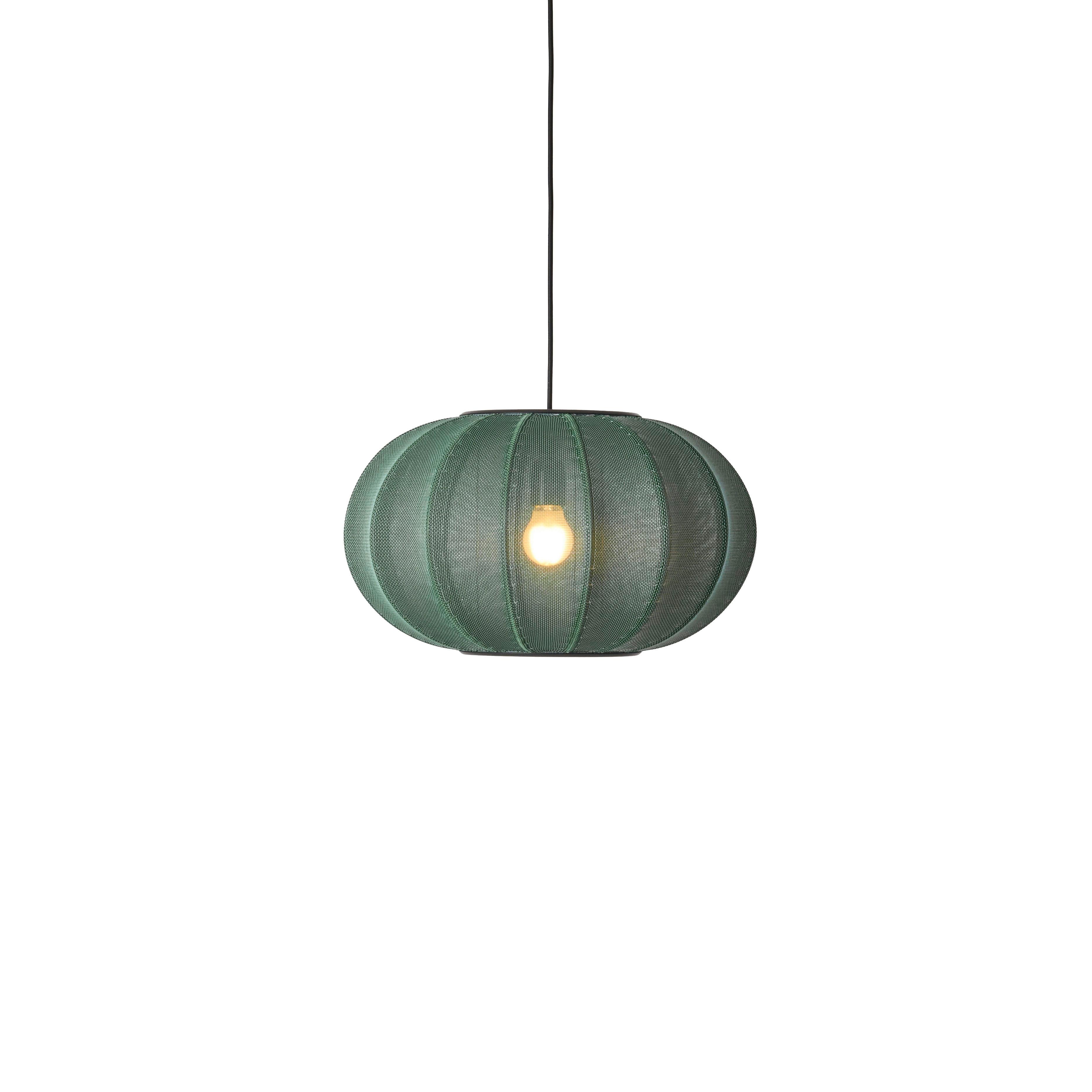 Knit-Wit Oval Green hanging lamp