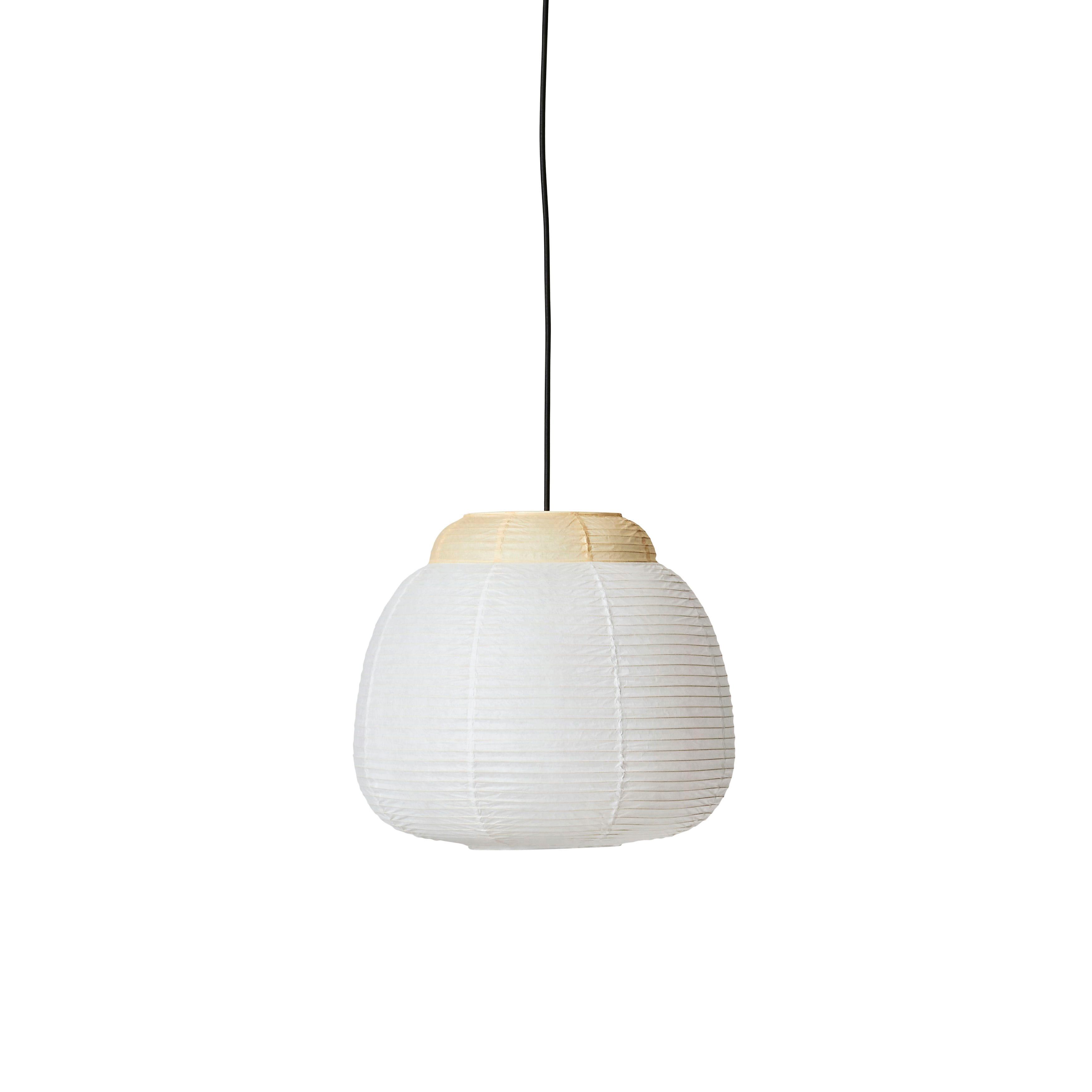 Single white with yellow hanging lamp