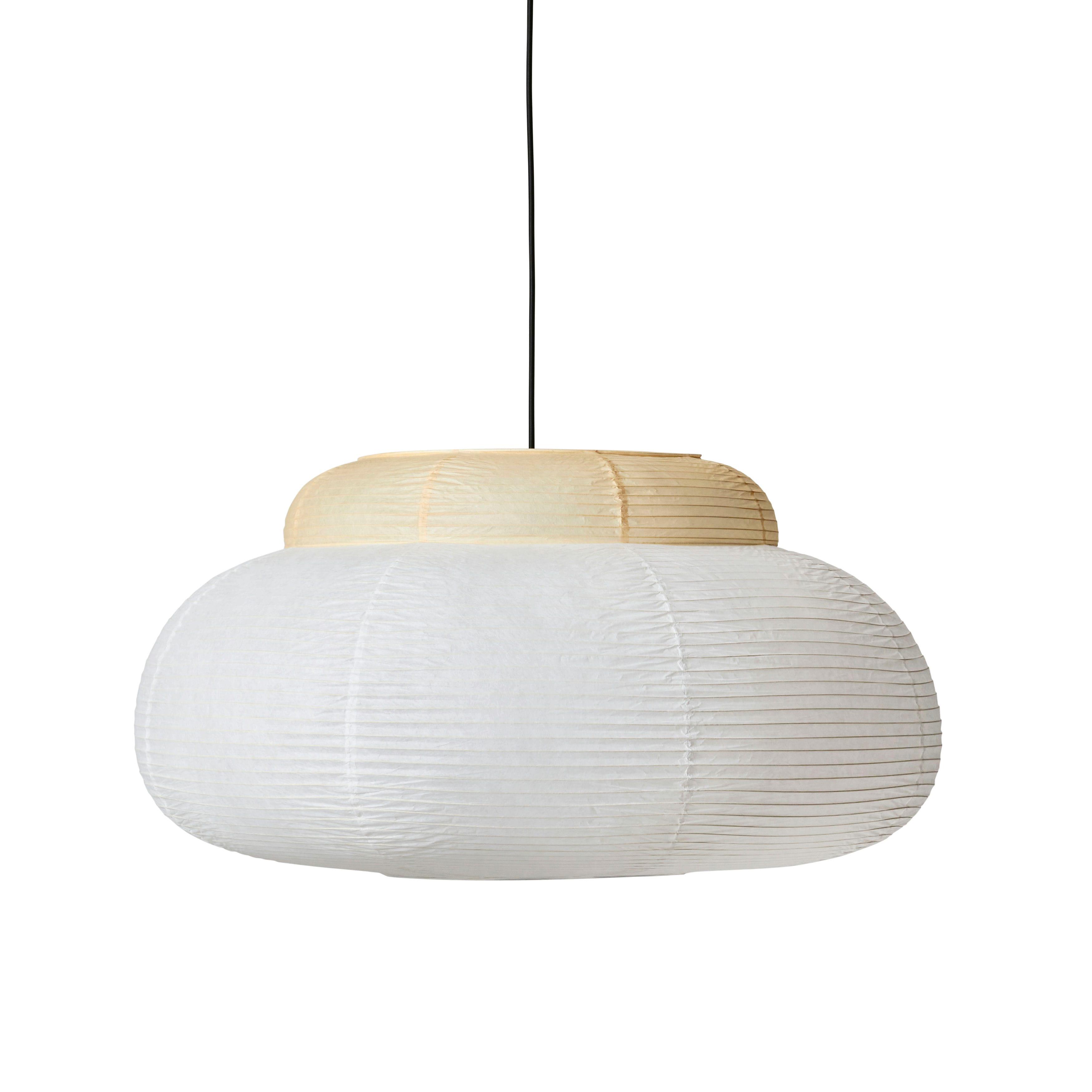 Single white with yellow hanging lamp