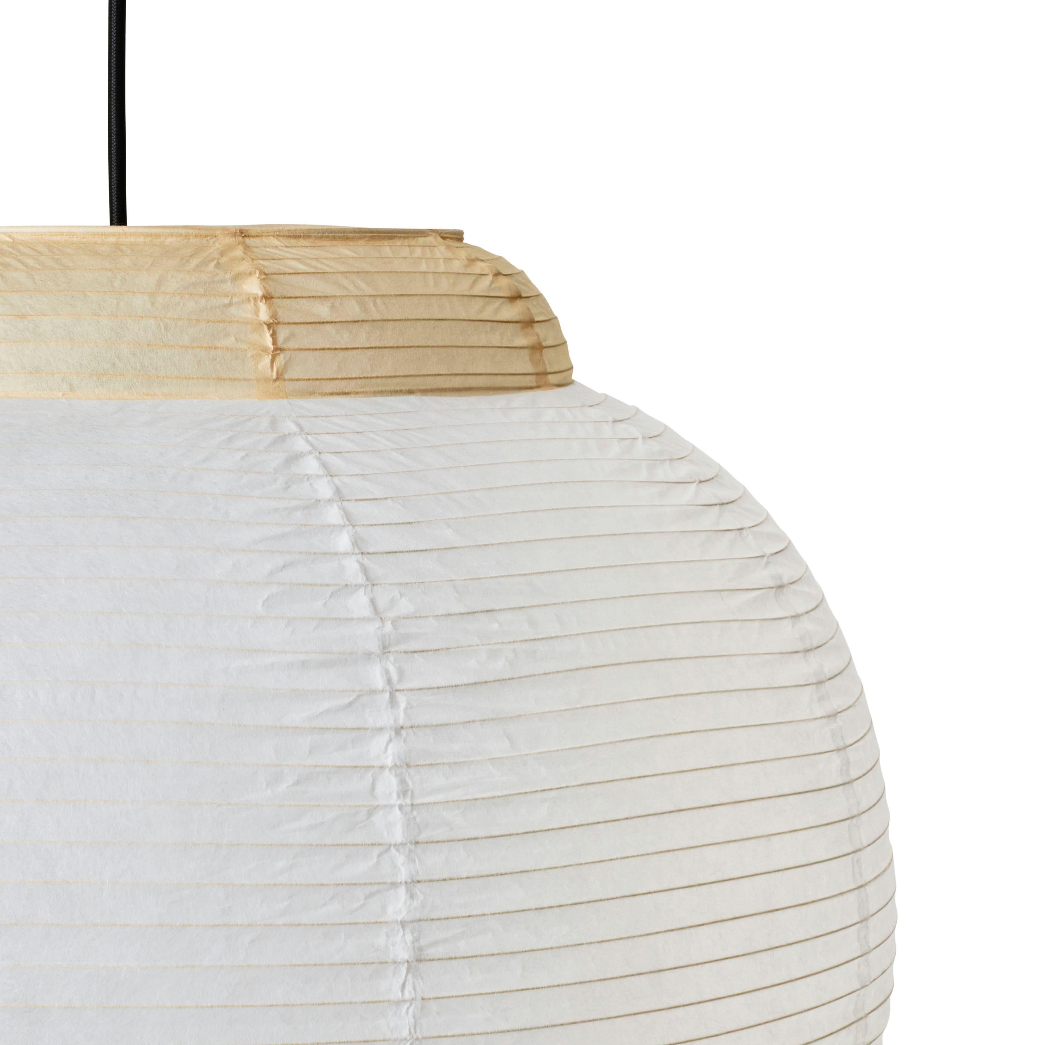 Single white with yellow hanging lamp