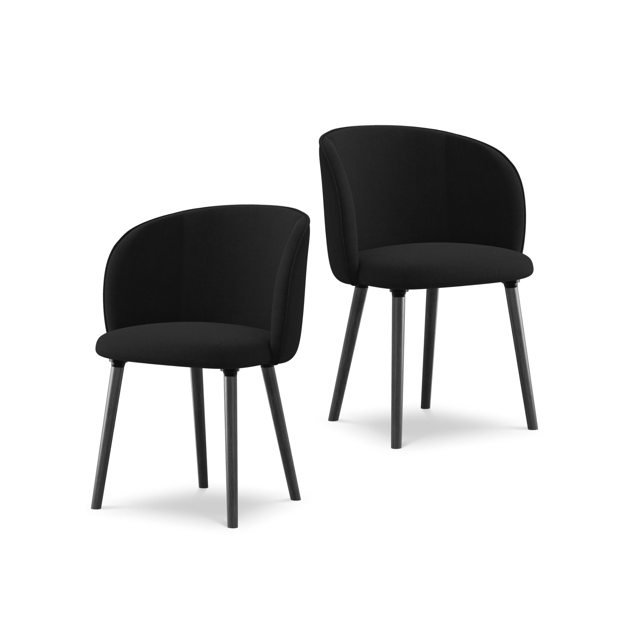 MAIA Chair black with black oak base