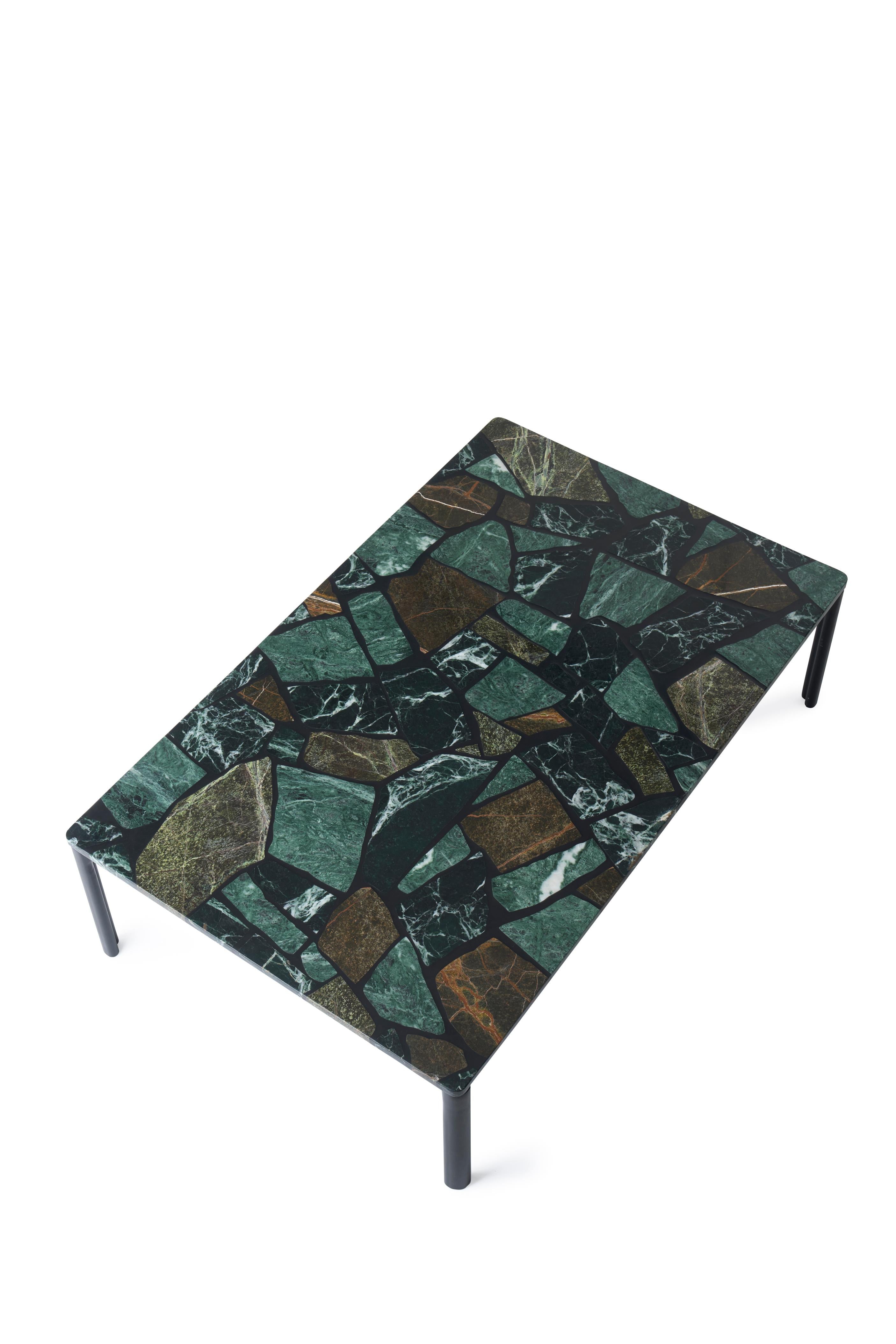 SMASH Coffee Table in Green Marble