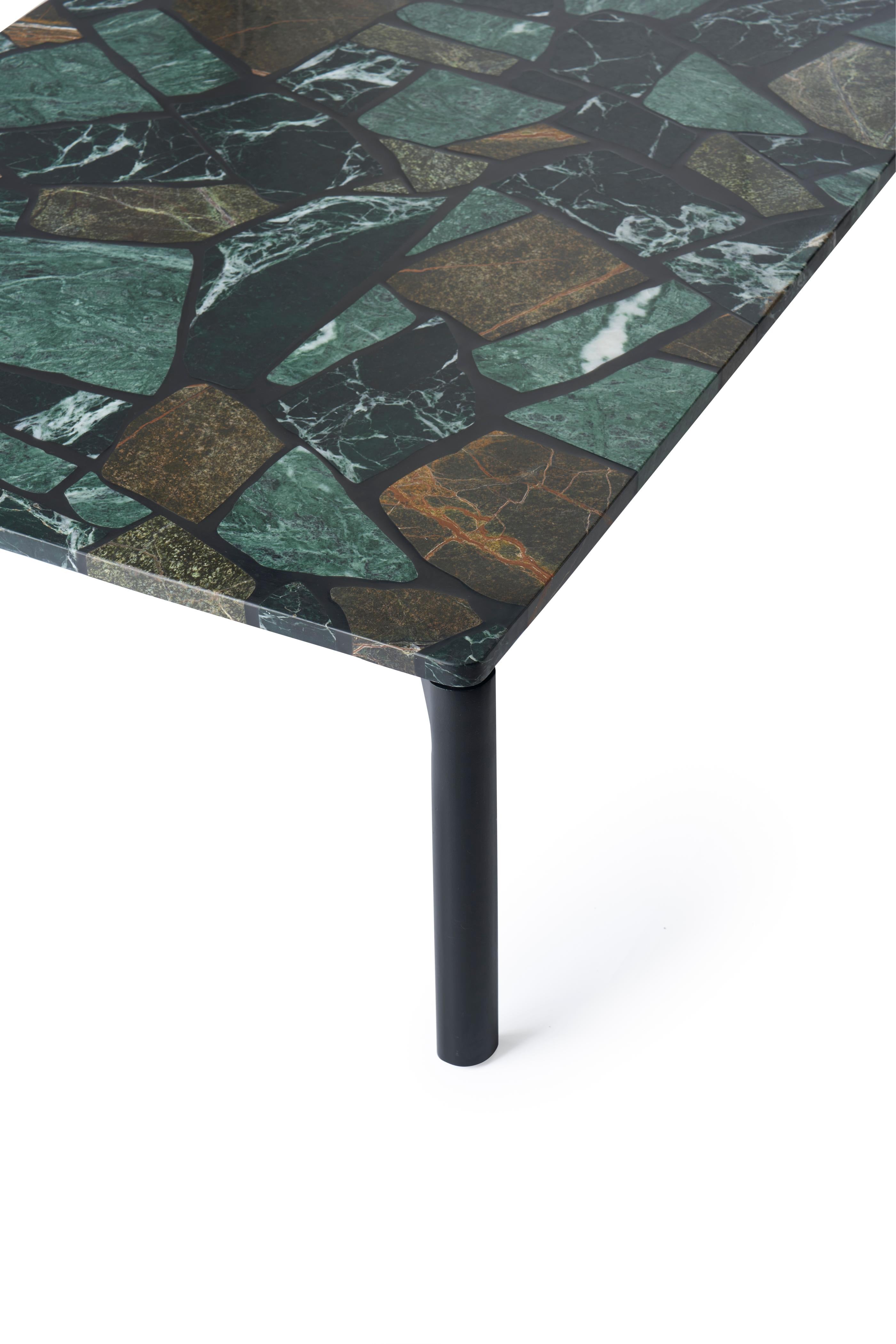 SMASH Coffee Table in Green Marble