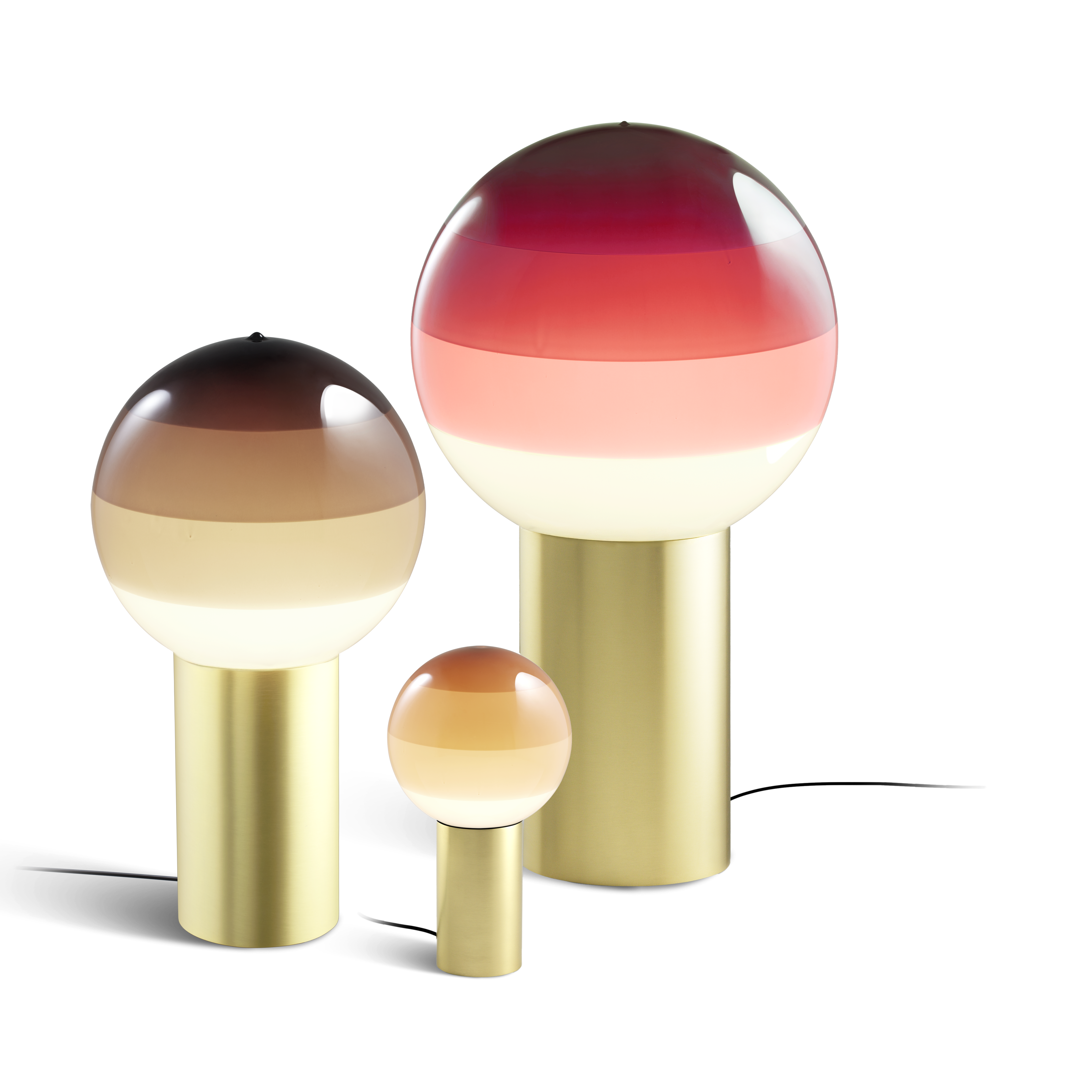DIPPING cream table lamp with a gold base