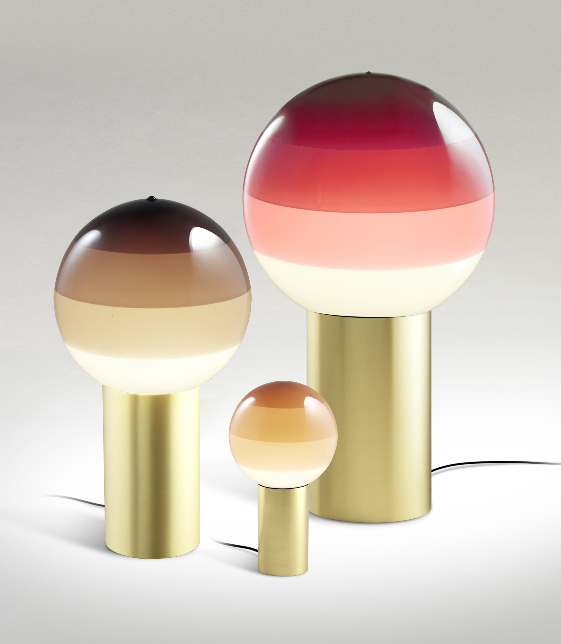 Burgundy DIPPING Table Lamp with Gold Base