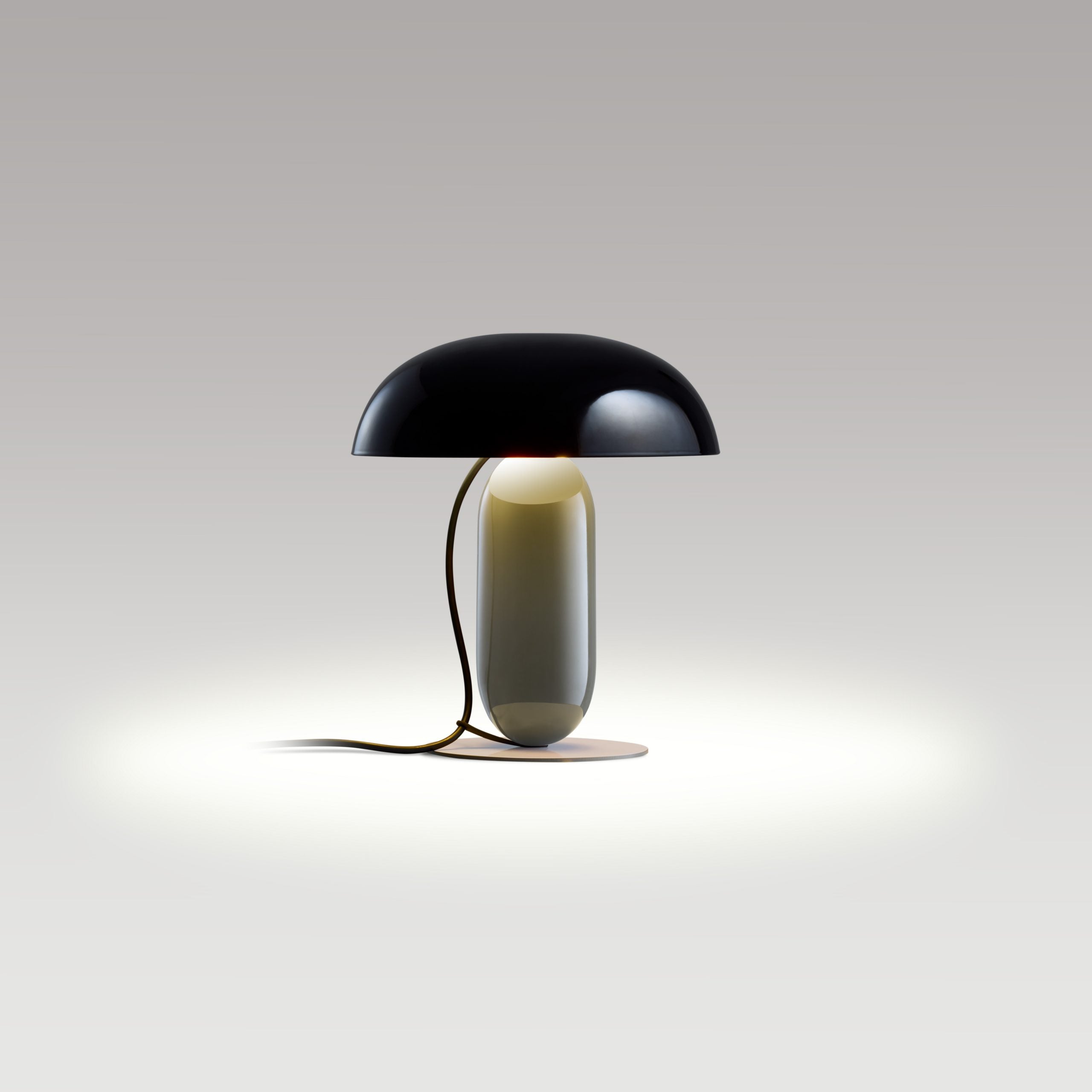 GAMBOSA Table Lamp Black with Green Base