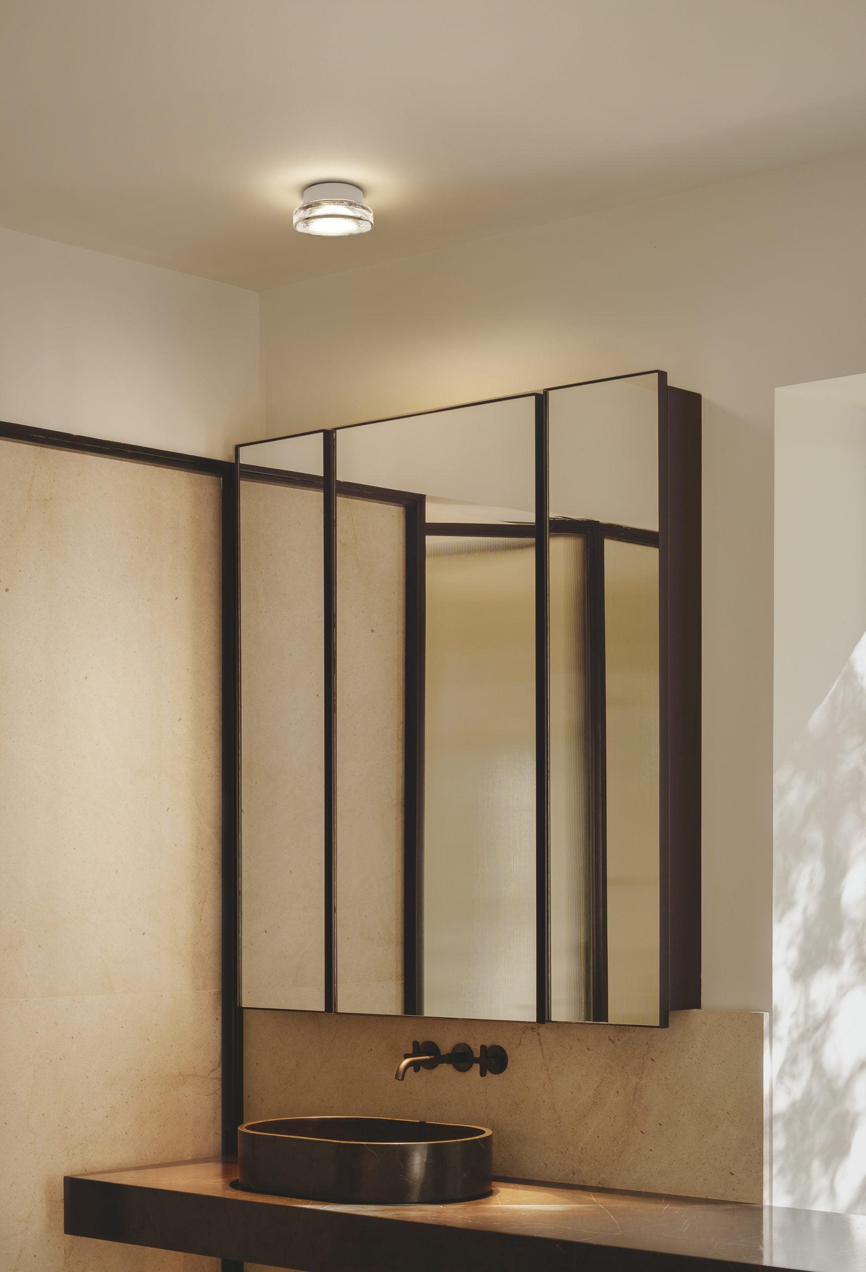 Außenlampe ROC schwarz mit Glas