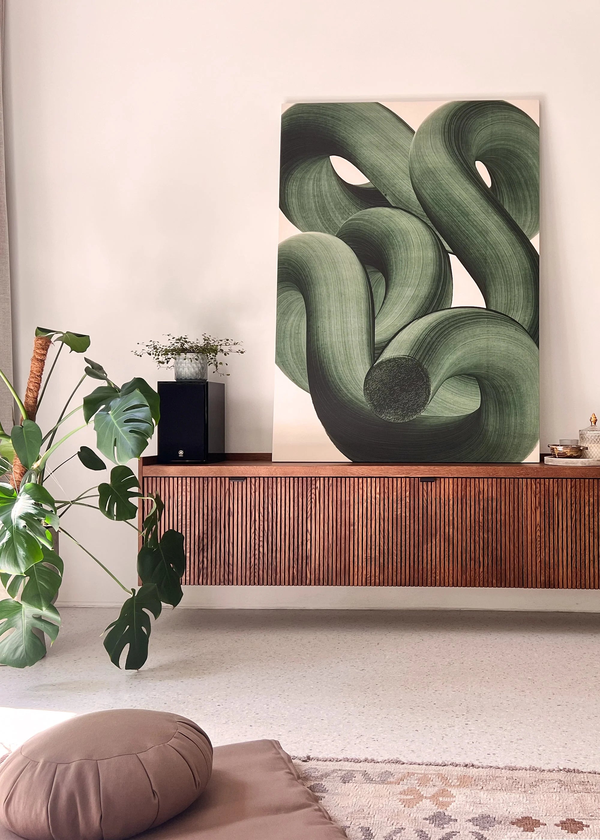 MEDA Wall-Mounted TV Cabinet Oak Wood