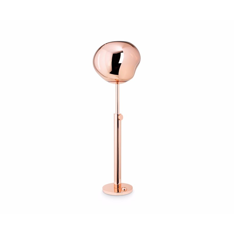 Melt Copper floor lamp with a copper base