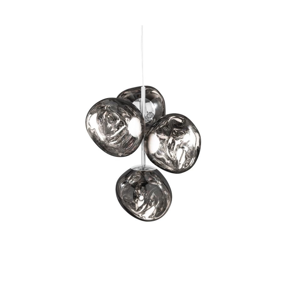 Silver melt chandelier