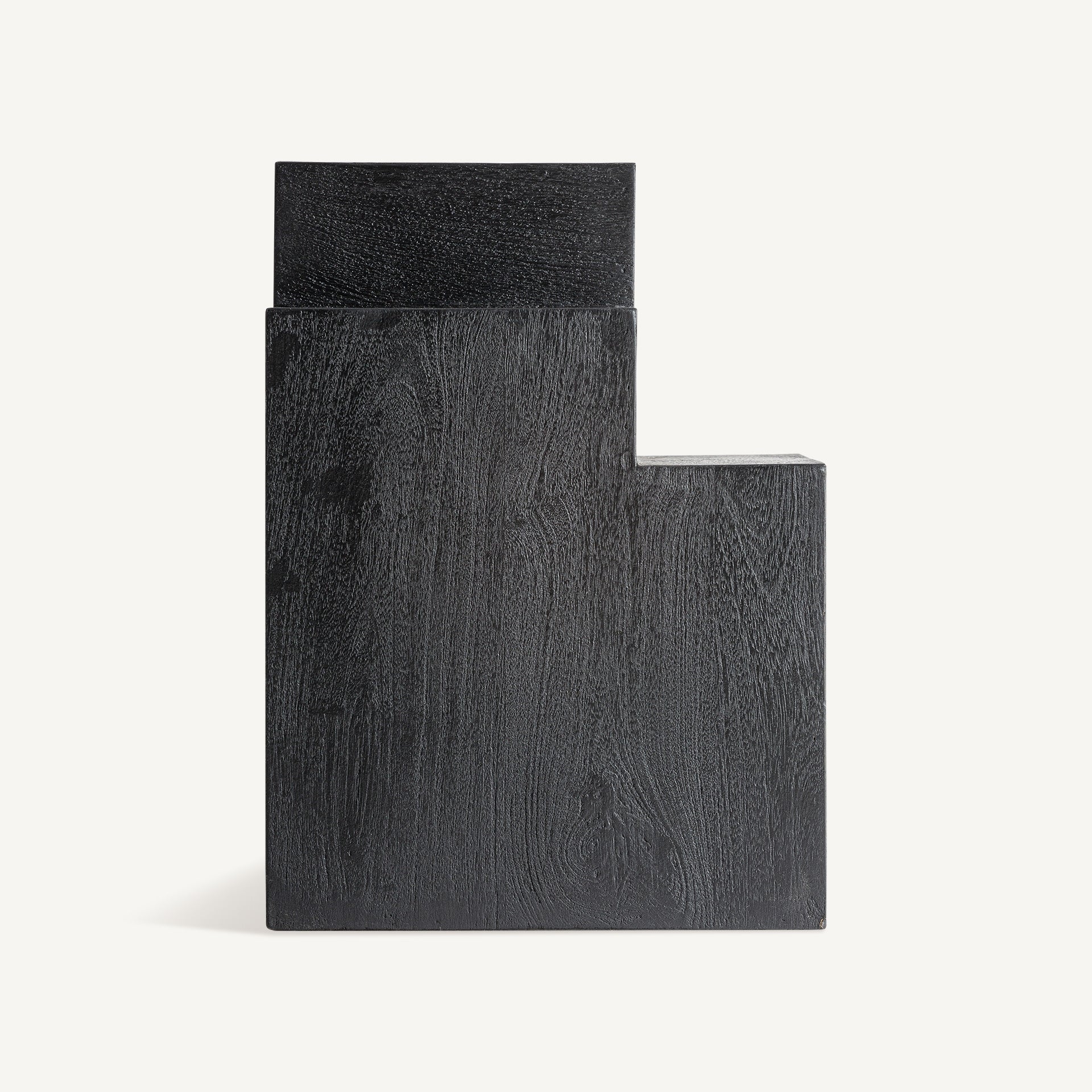 PÈTRIA Side Table in Black Mango Wood