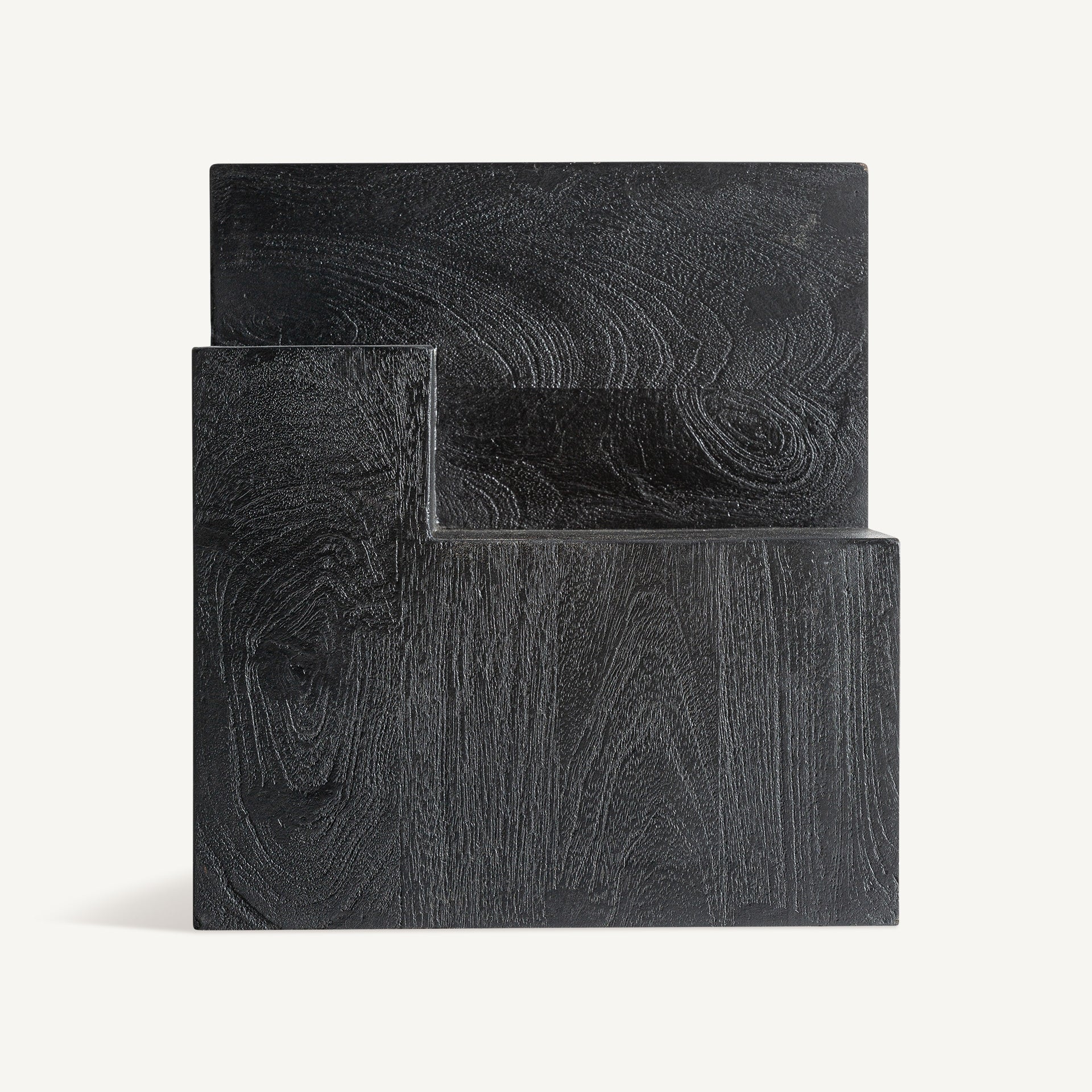 PÈTRIA Side Table in Black Mango Wood