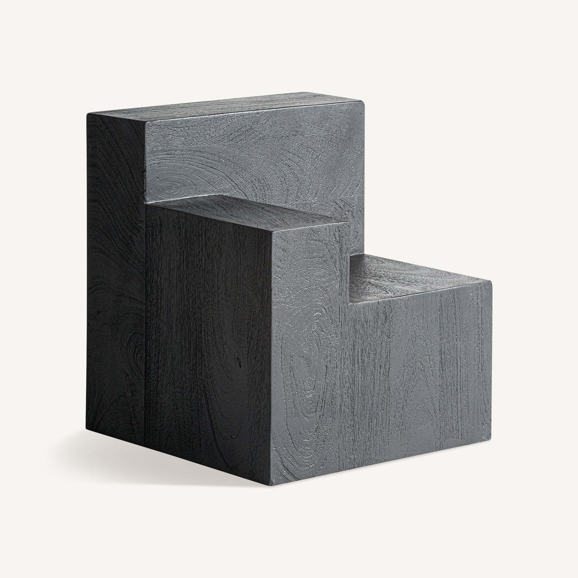 PÈTRIA Side Table in Black Mango Wood
