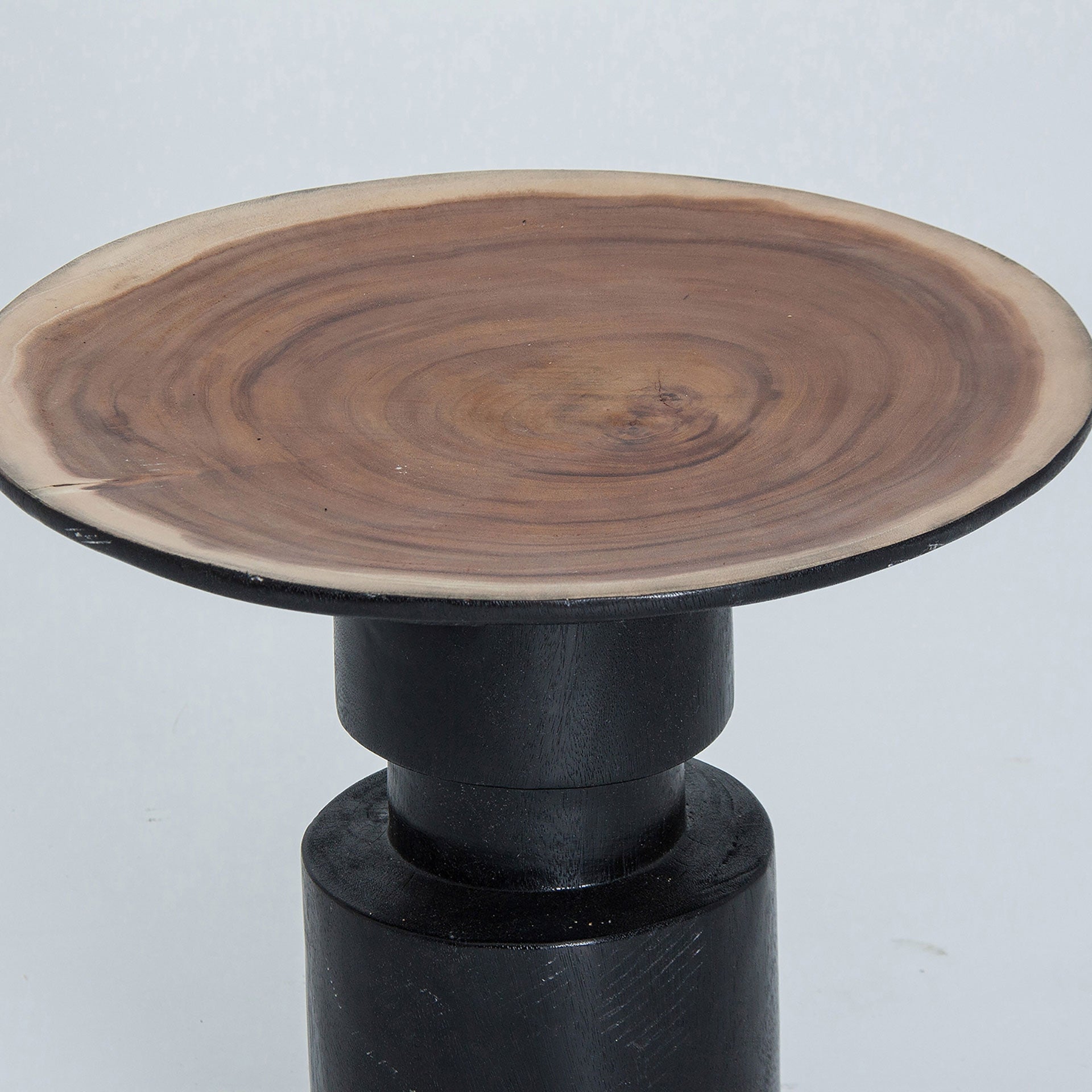 SAURIS Side Table in Black Tropical Wood
