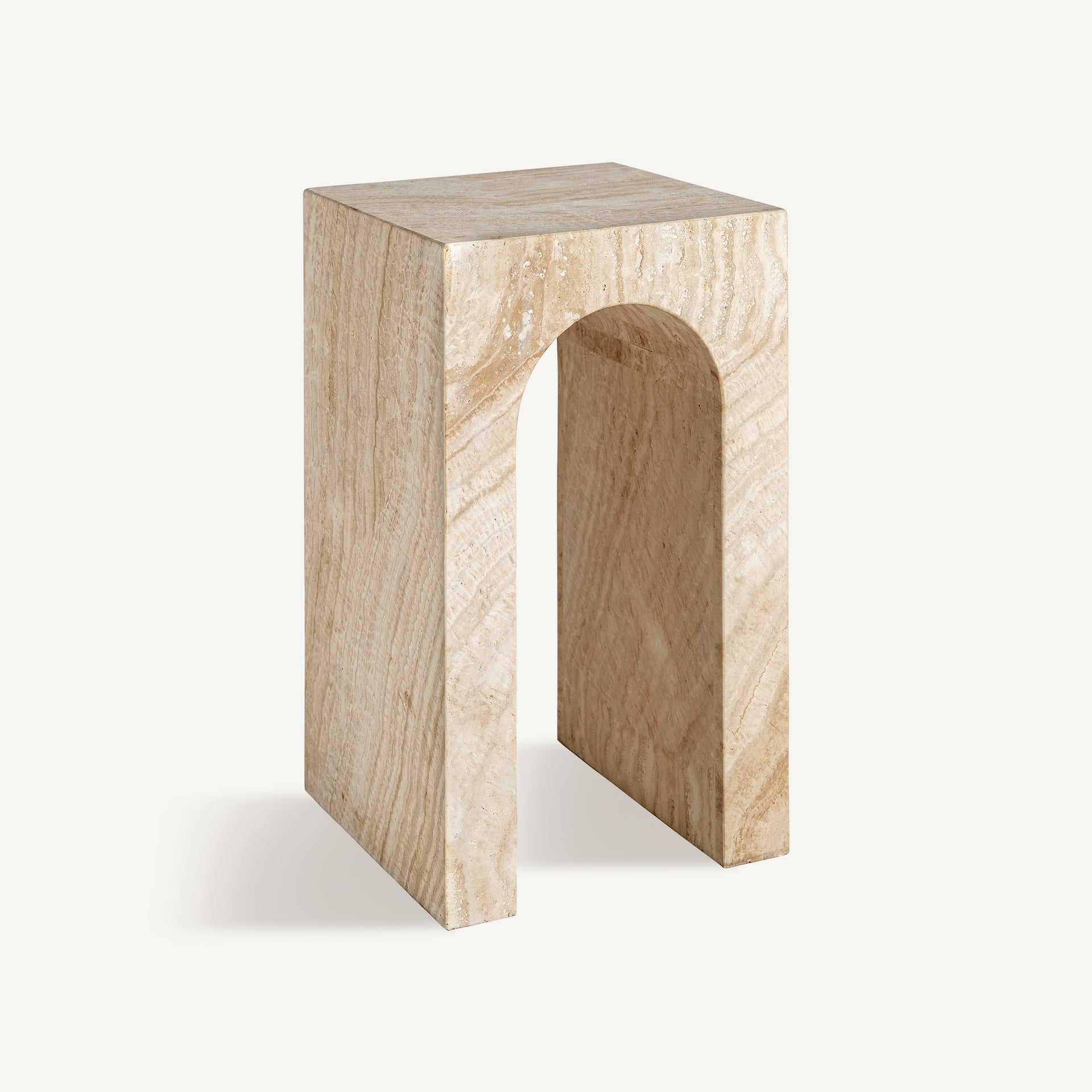 THIENNES Side Table in Travertine