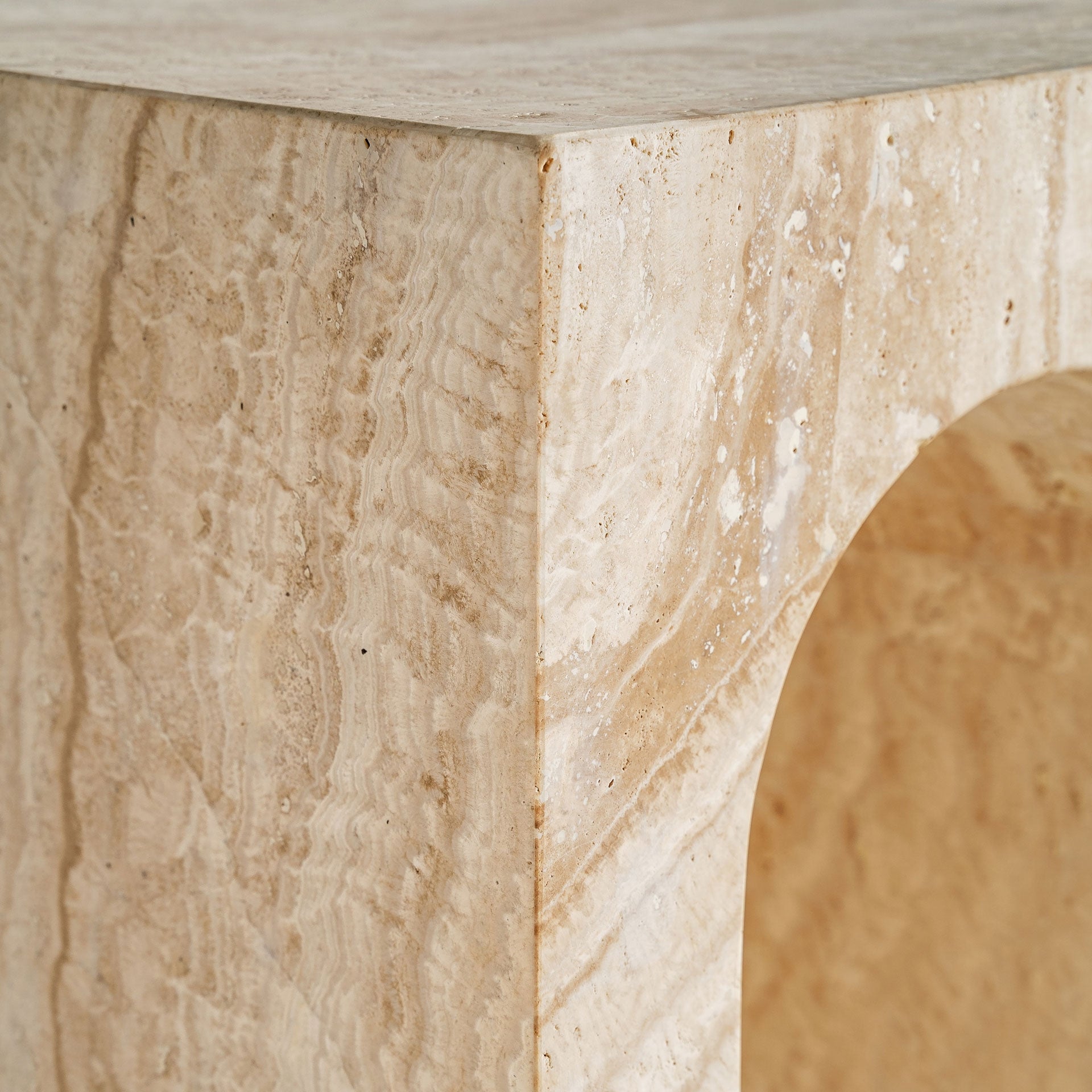 THIENNES Side Table in Travertine