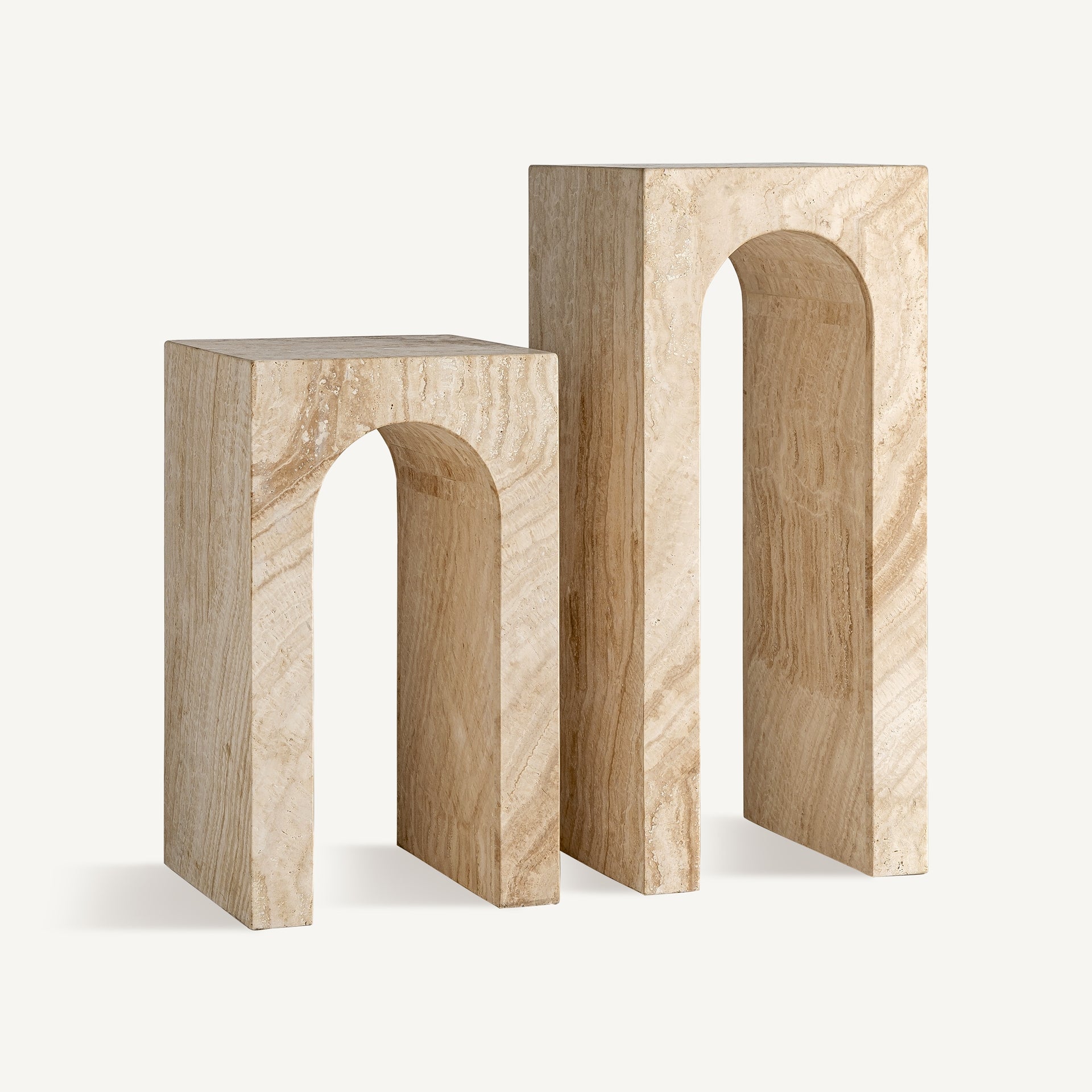 THIENNES Side Table in Travertine