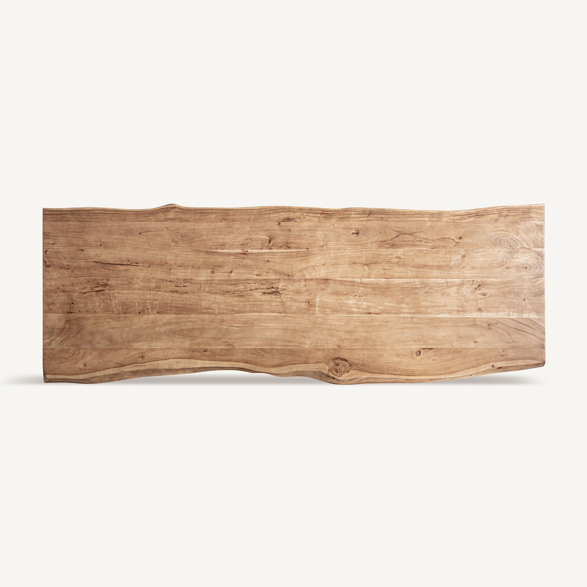 KNAITH Acacia Wood Table with Black Base