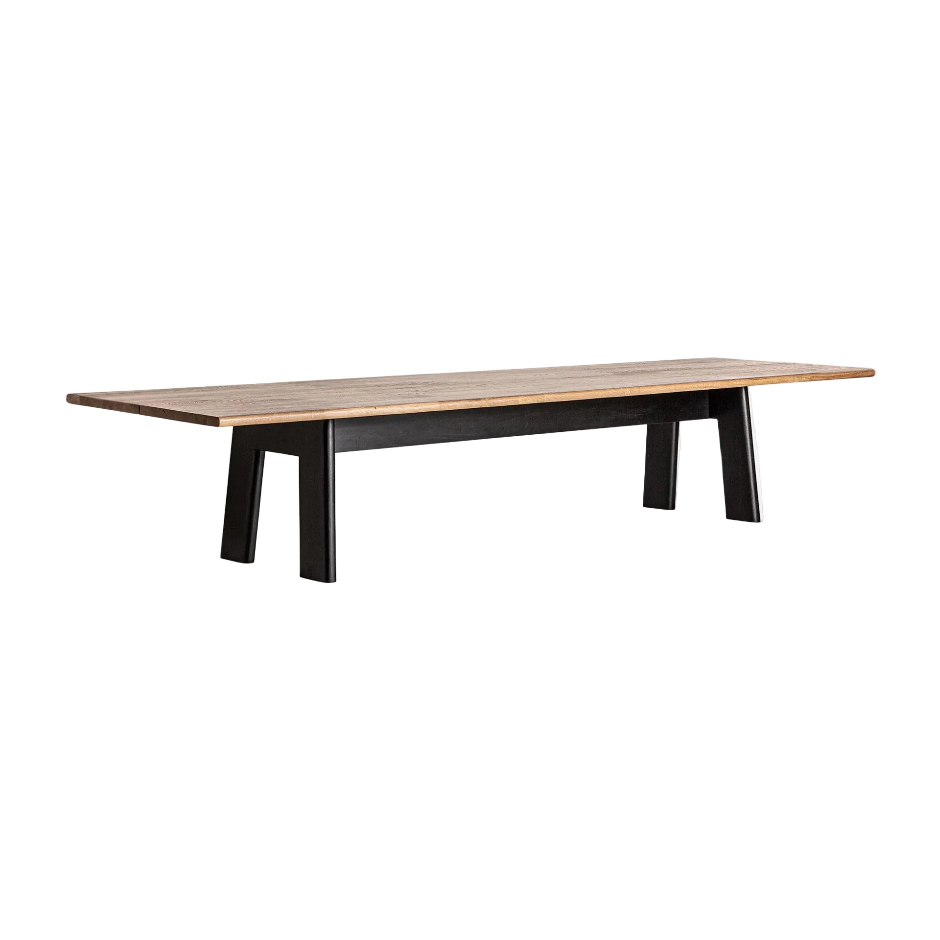 NARA Table in Oak Wood with Black Base