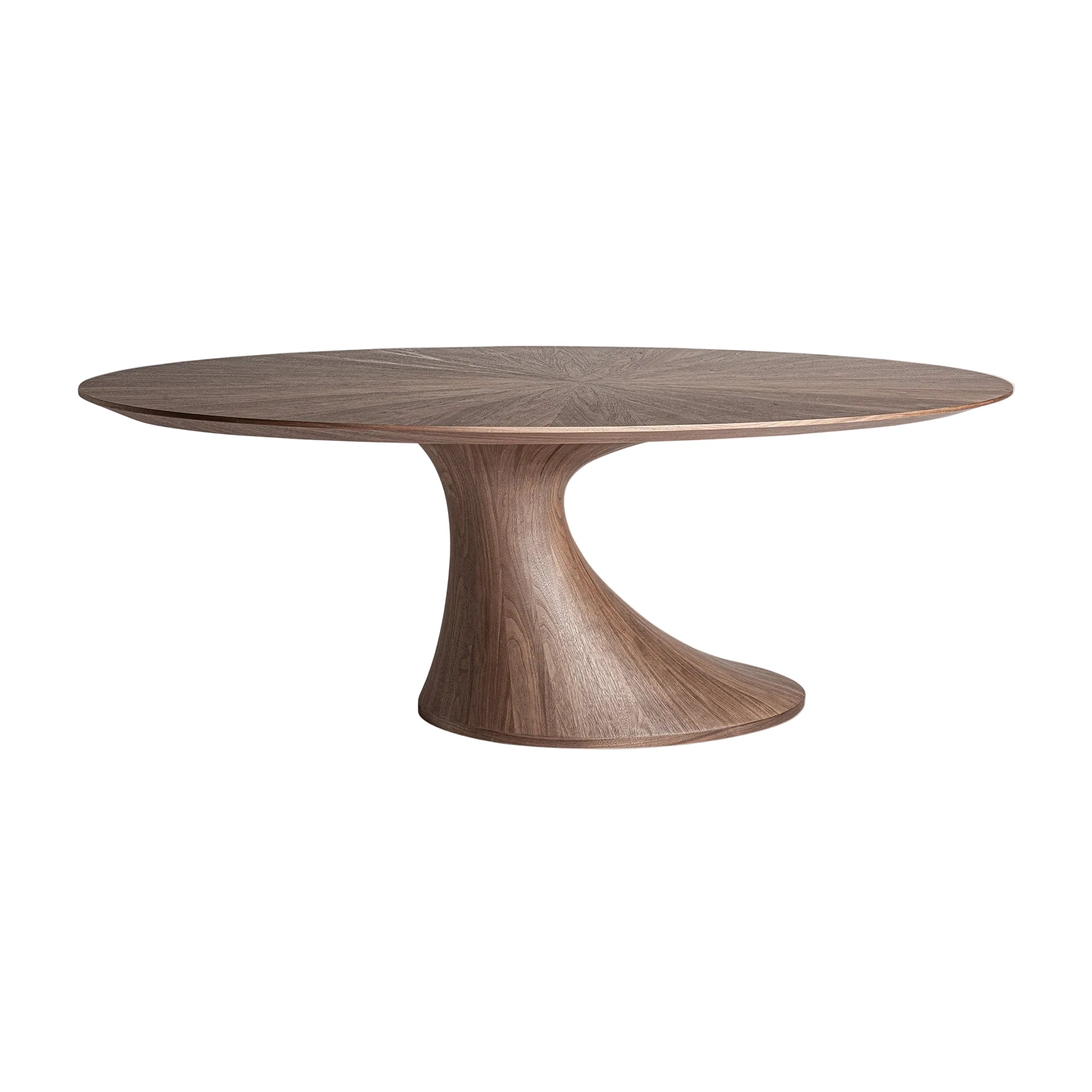 Oval Table SITTARD walnut veneer