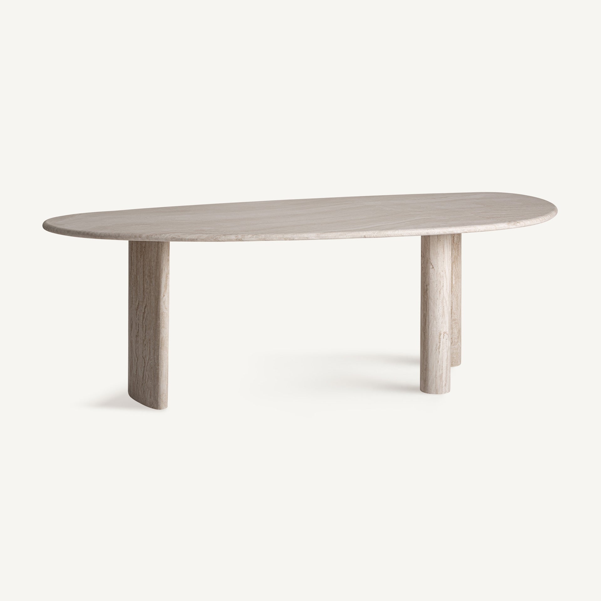 THIENNES Table Broken White Travertine