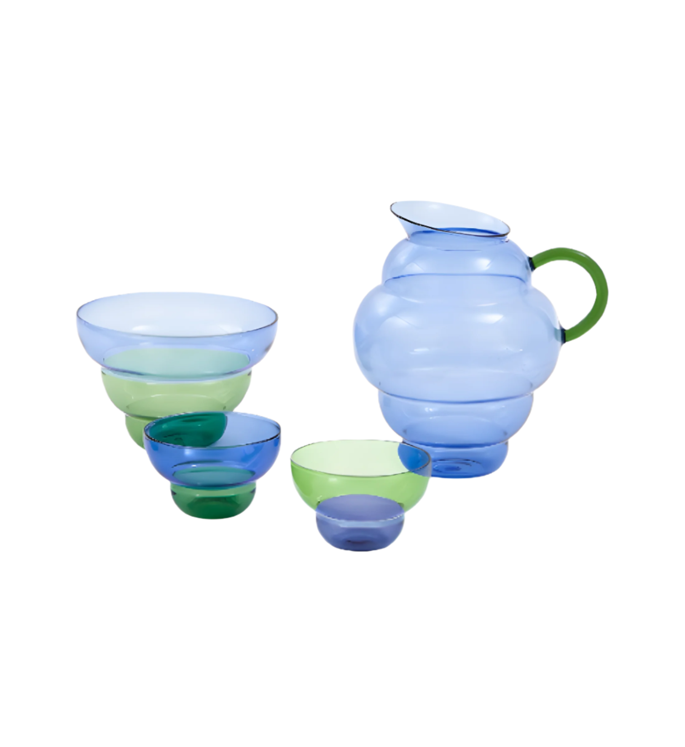 Set von Tassen MIZU KIRI blau-grün