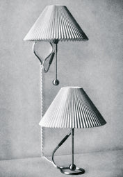 Lamp MODEL 306 white with a brass base